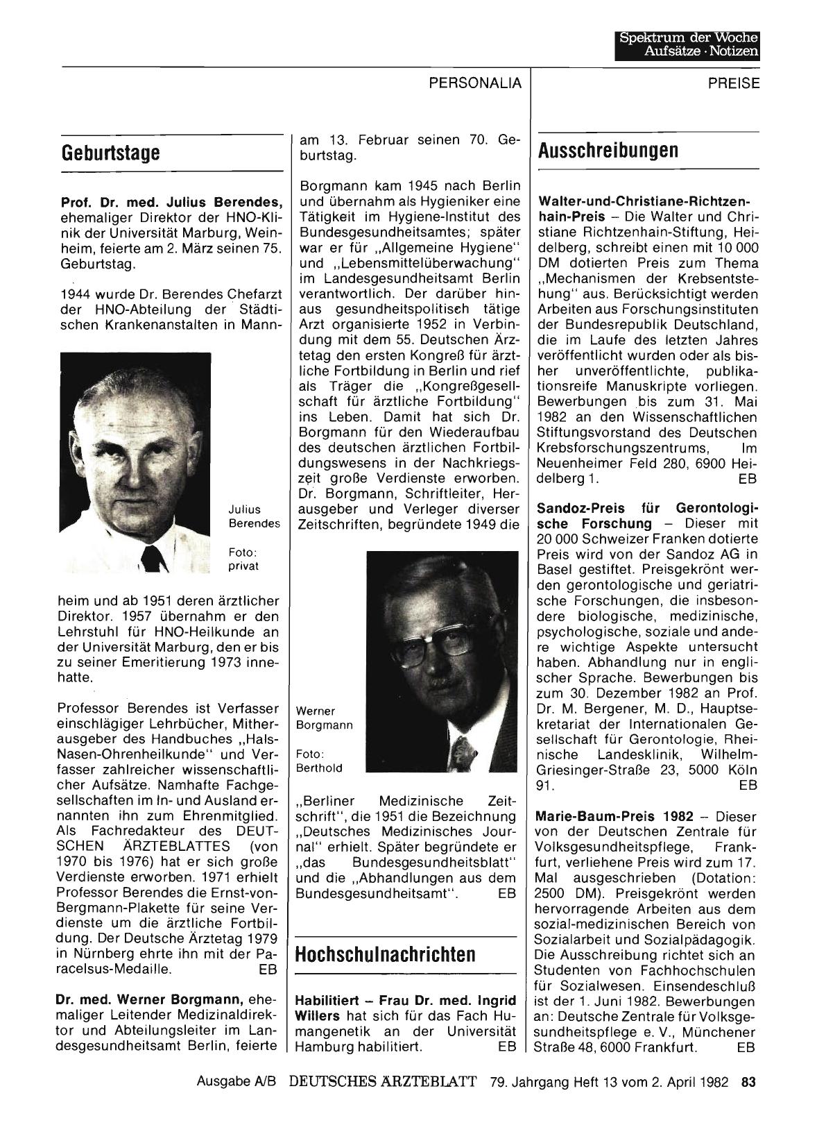 Vorschauseite 1: Ausschreibungen