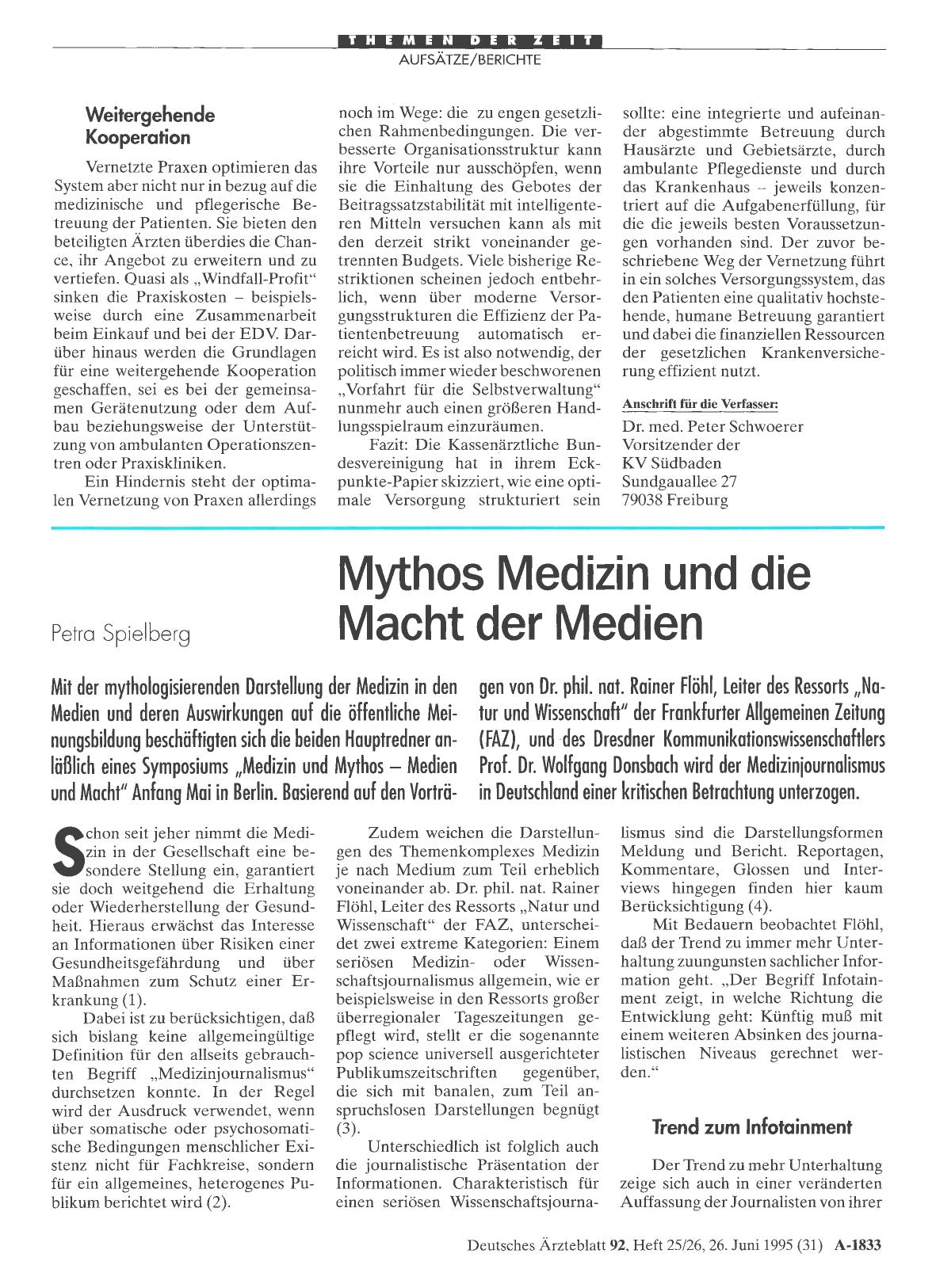 Vorschauseite 1: Mythos Medizin und die Macht der Medien
