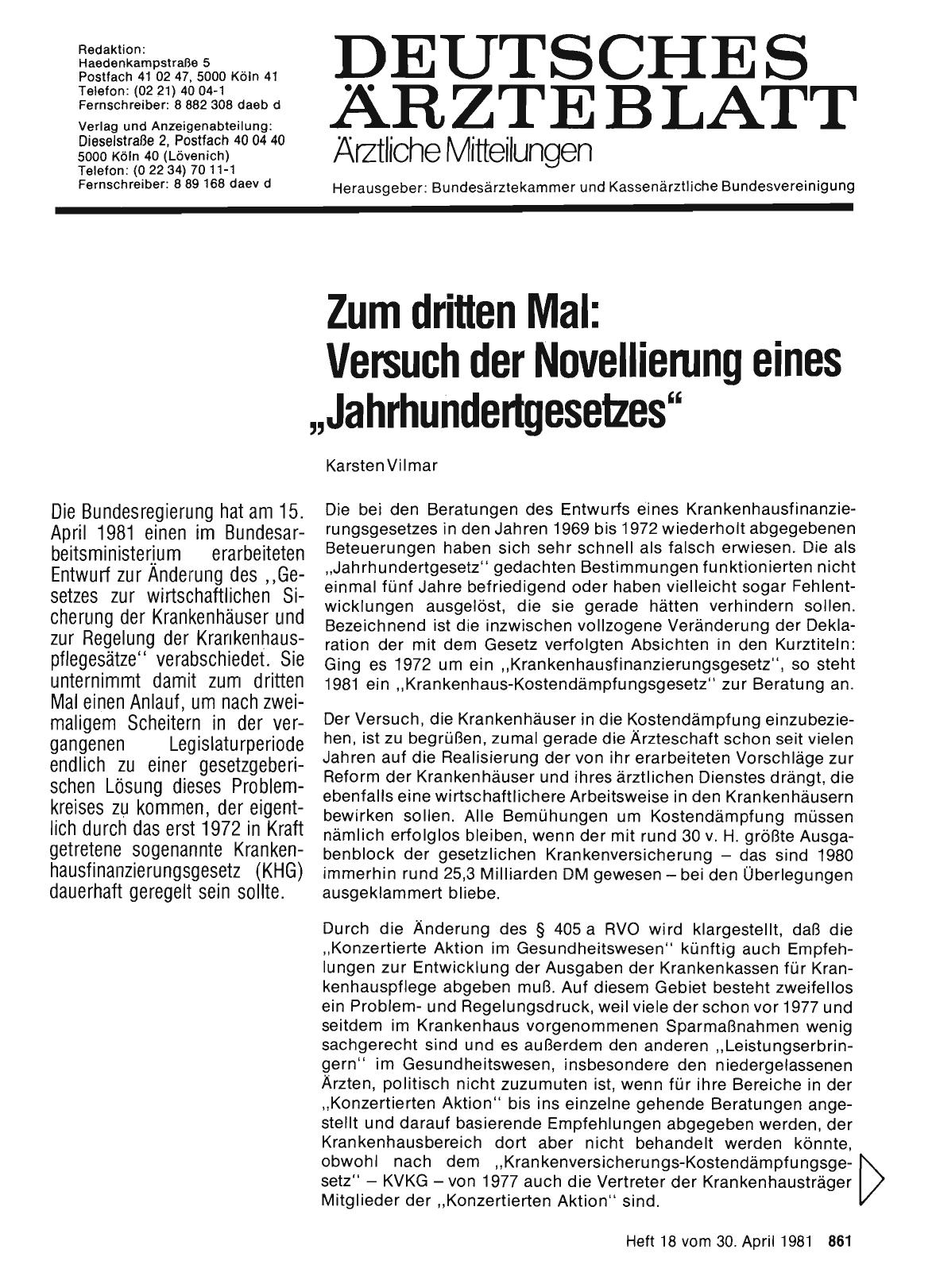 Vorschauseite 1: Zum driften Mal: Versuch der Novellierung eines „Jahrhundertgesetzes"