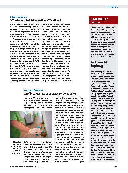 Vorschauseite 1: Randnotiz: Geld macht Impfung