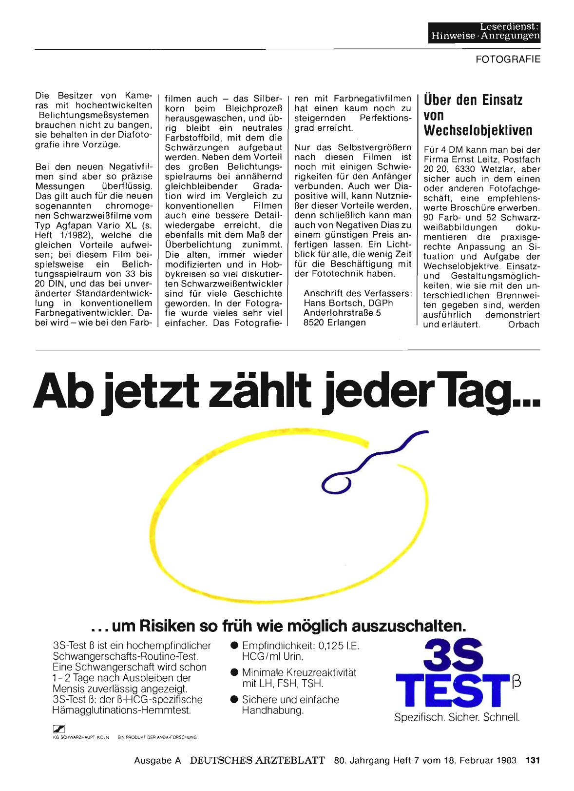 Vorschauseite 1: Über den Einsatz von Wechselobjektiven