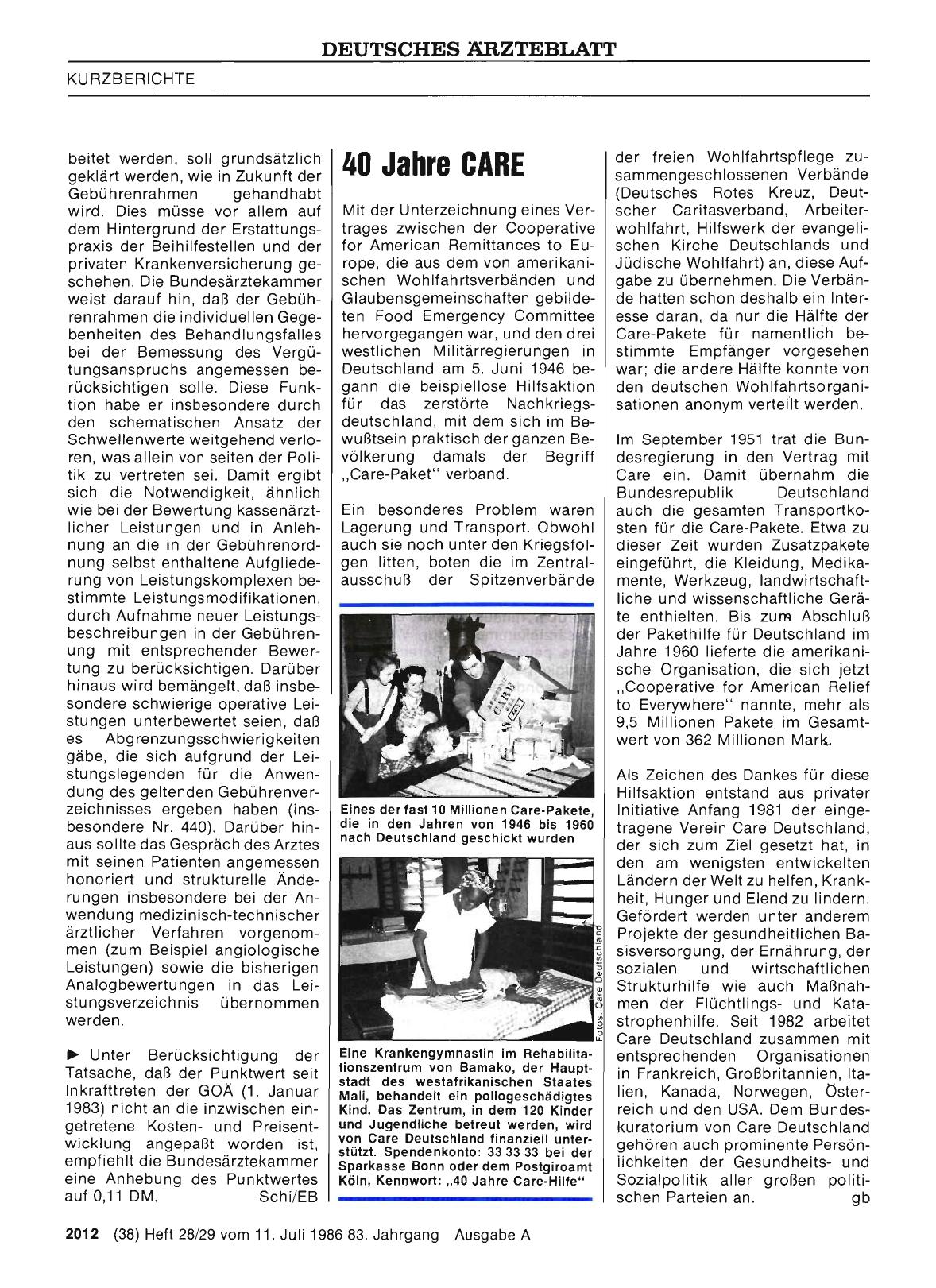 Vorschauseite 1: 40 Jahre CARE