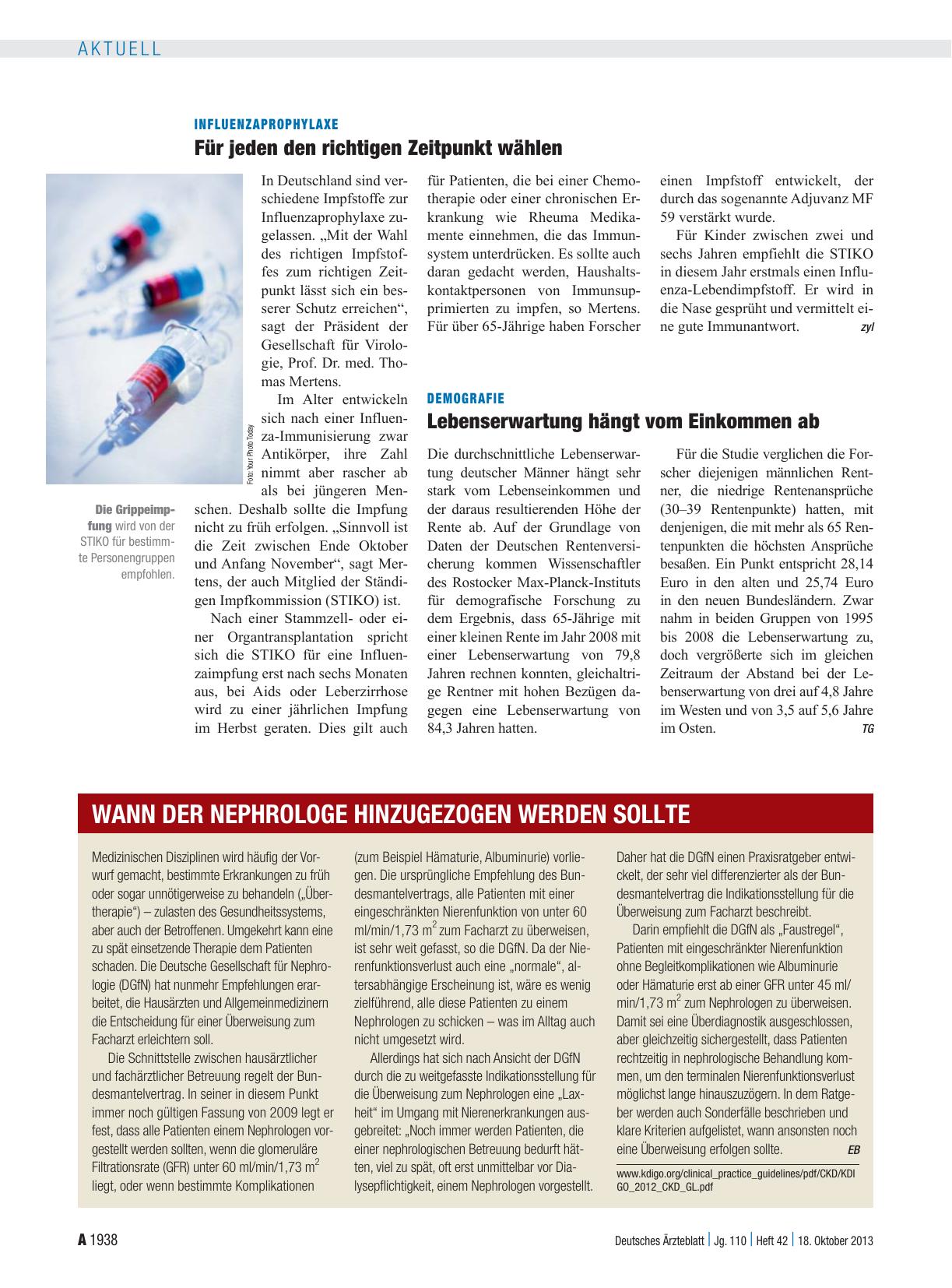 Vorschauseite 1: Wann der Nephrologe hinzugezogen werden sollte