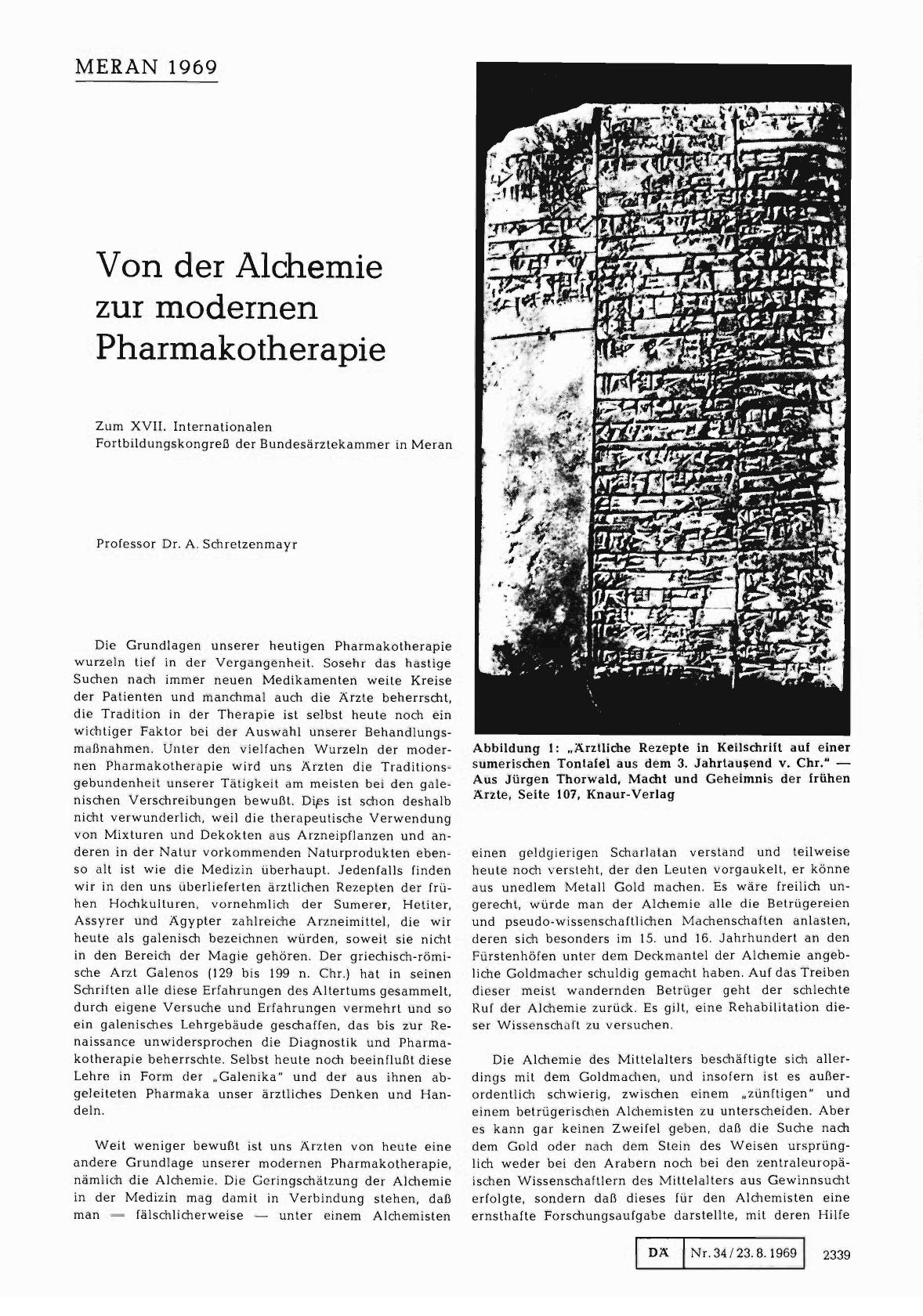 Vorschauseite 1: Von der Alchemie zur modernen Pharmakotherapie