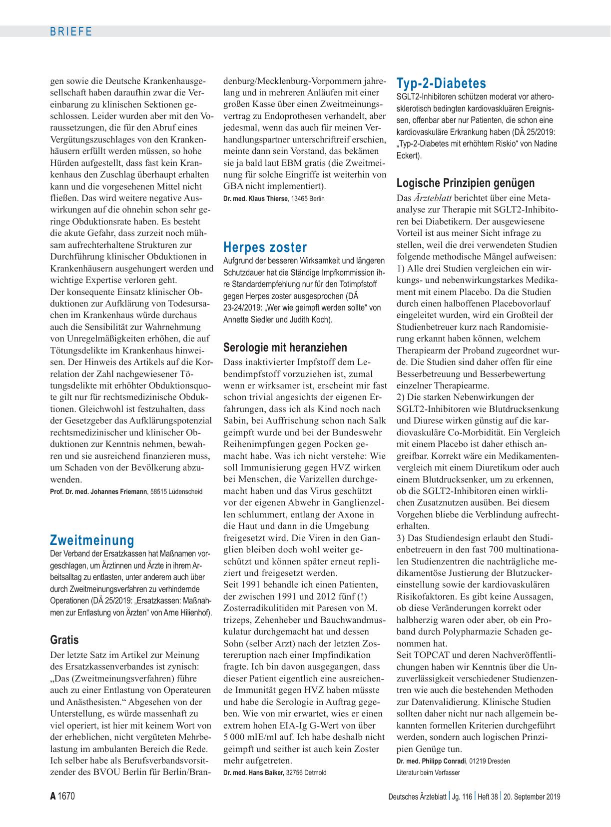 Vorschauseite 1: Zweitmeinung: Gratis