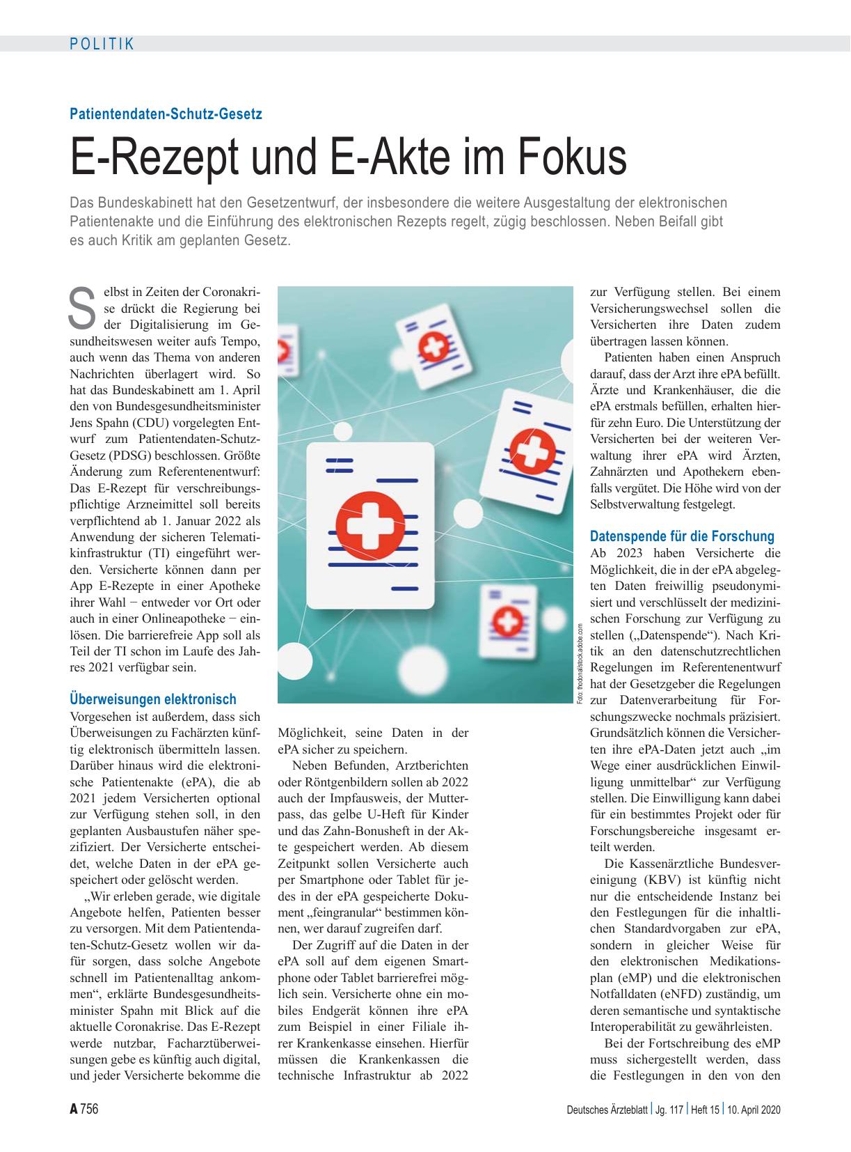 Vorschauseite 1: Patientendaten-Schutz-Gesetz: E-Rezept und E-Akte im Fokus