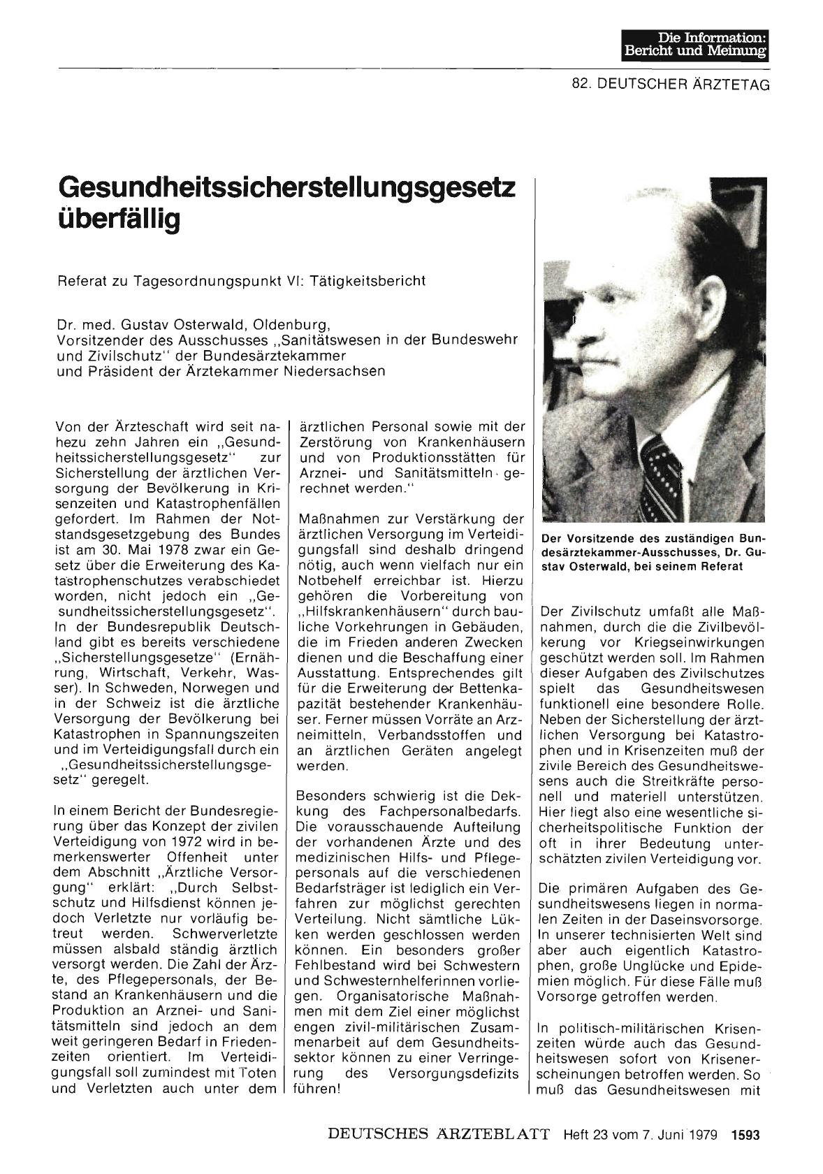 Vorschauseite 1: Gesundheitssicherstellungsgesetz überfällig