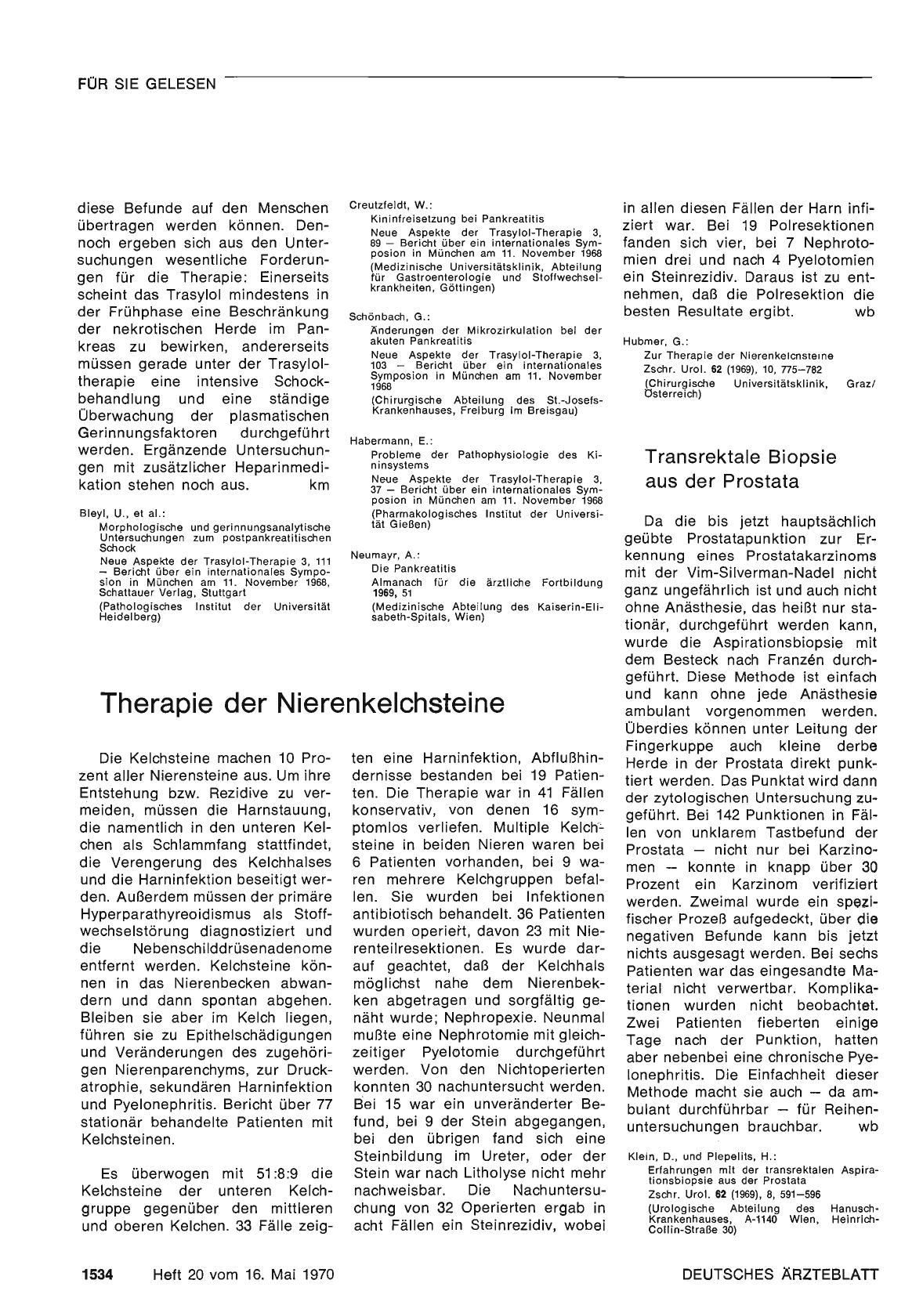 Vorschauseite 1: Transrektale Biopsie aus der Prostata