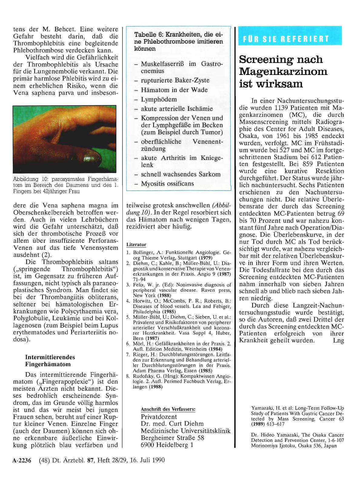 Vorschauseite 1: Screening nach Magenkarzinom ist wirksam