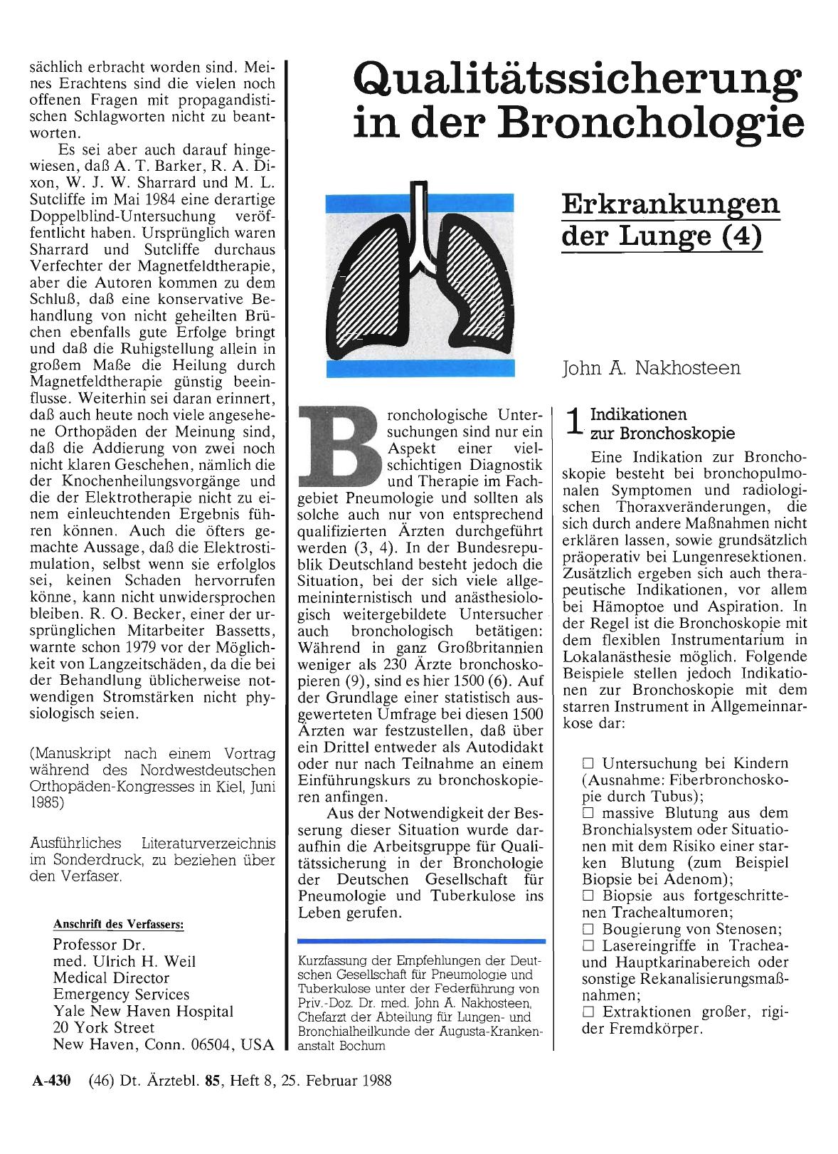 Vorschauseite 1: Qualitätssicherung in der Bronchologie