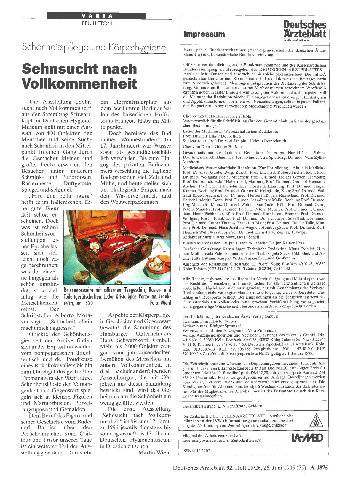 Vorschauseite 1: Schönheitspflege und Körperhygiene: Sehnsucht nach Vollkommenheit