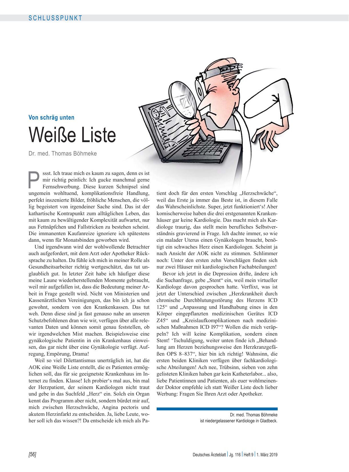 Vorschauseite 1: Von schräg unten: Weiße Liste