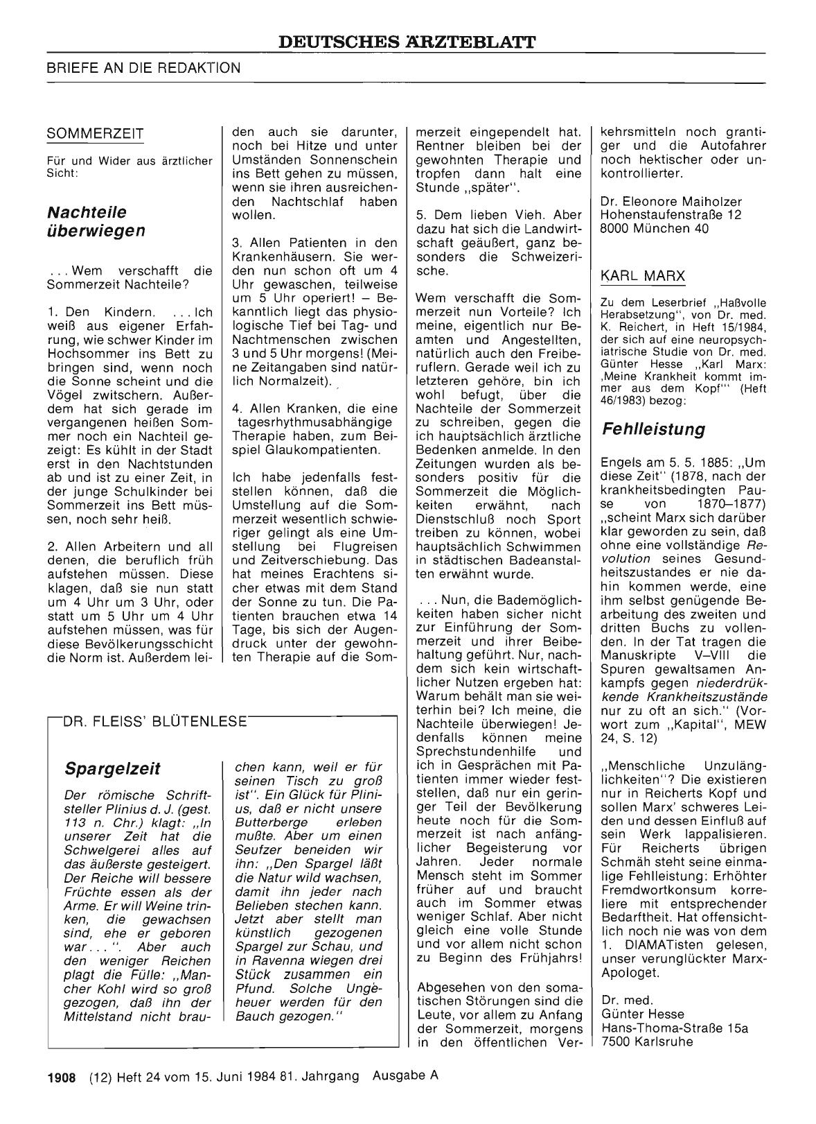 Vorschauseite 1: KARL MARX: Fehlleistung
