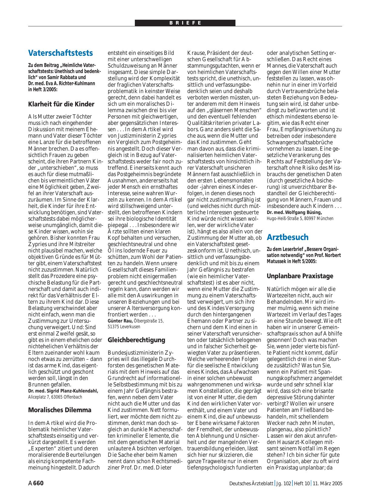 Vorschauseite 1: Arztbesuch: Unplanbare Praxistage