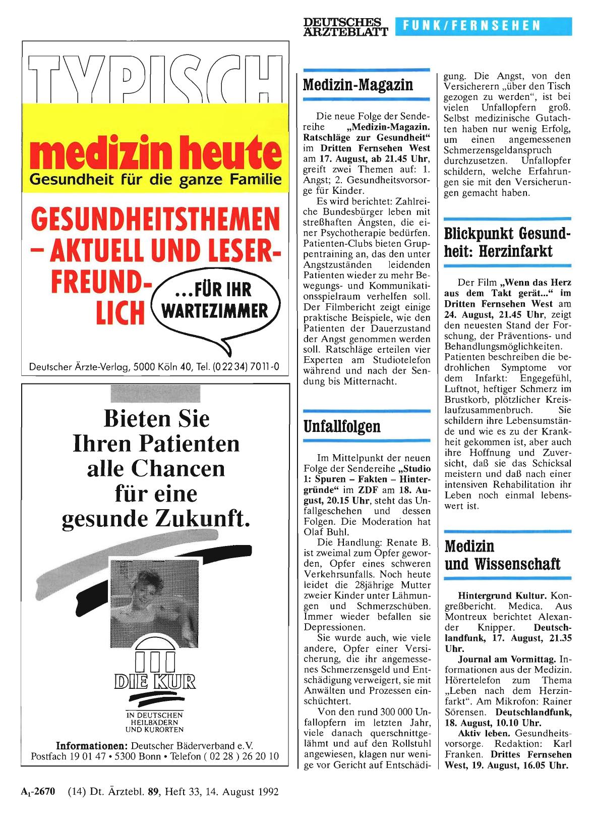 Vorschauseite 1: Medizin und Wissenschaft