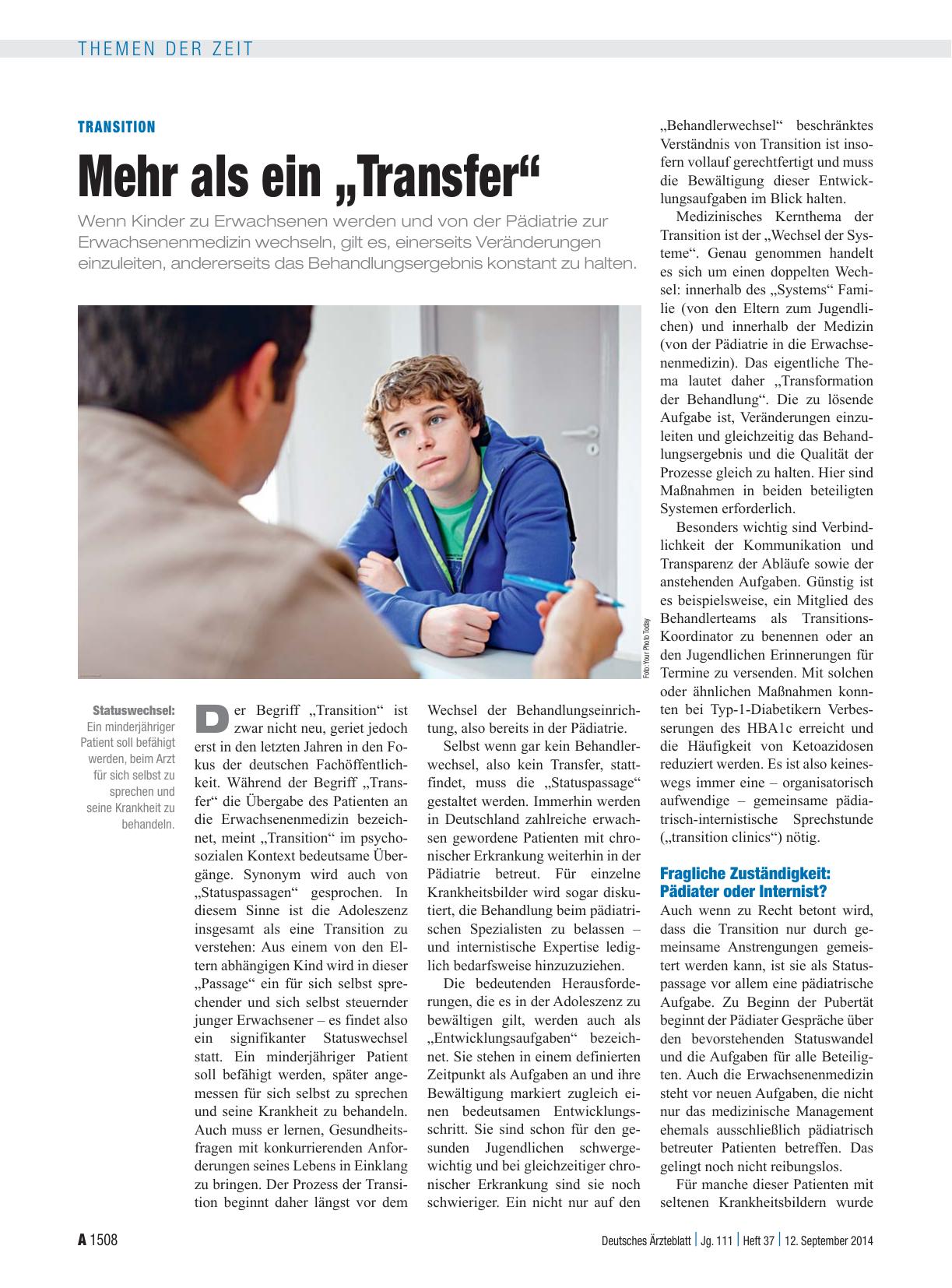 Vorschauseite 1: Transition: Mehr als ein „Transfer“
