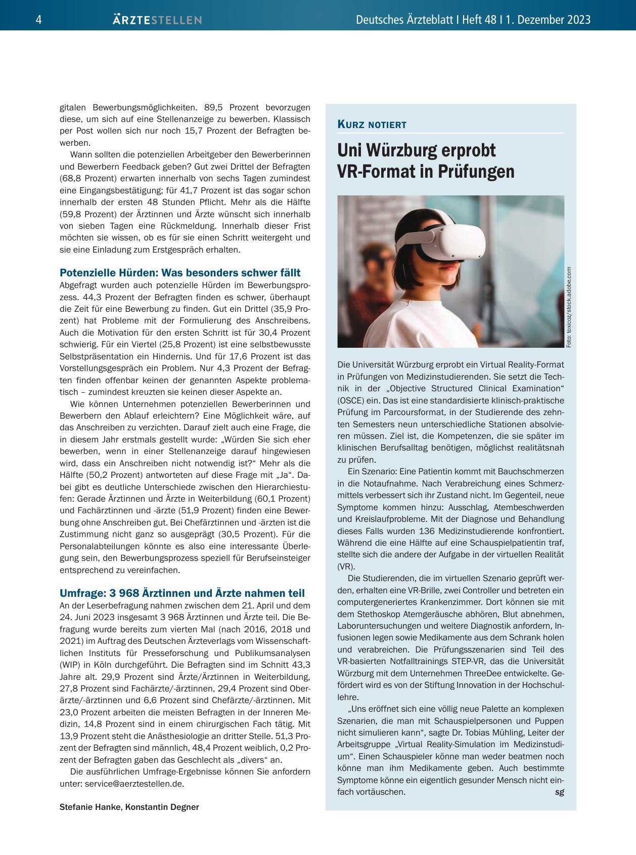 Vorschauseite 1: Uni Würzburg erprobt VR-Format in Prüfungen
