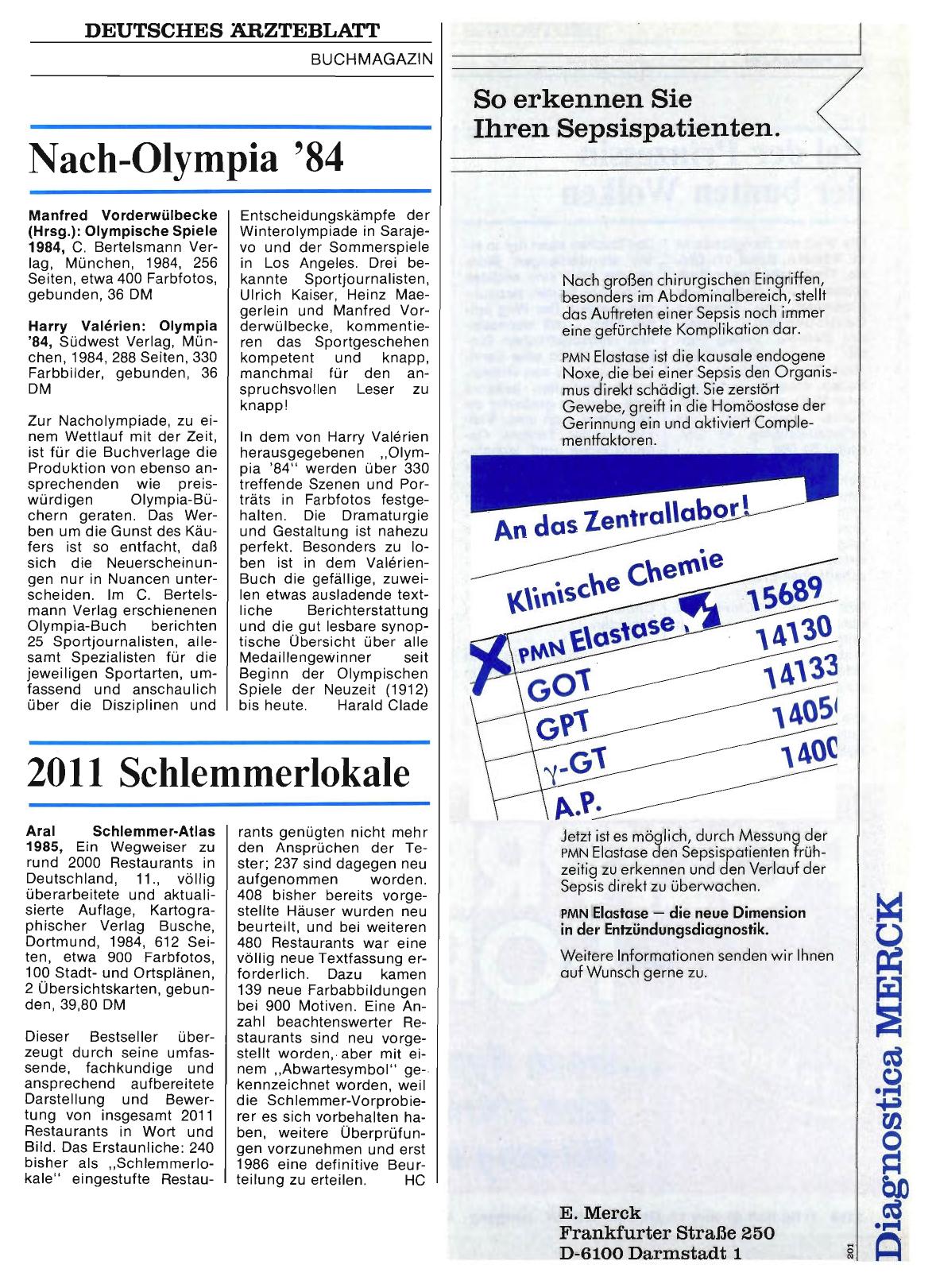 Vorschauseite 1: Nach-Olympia '84