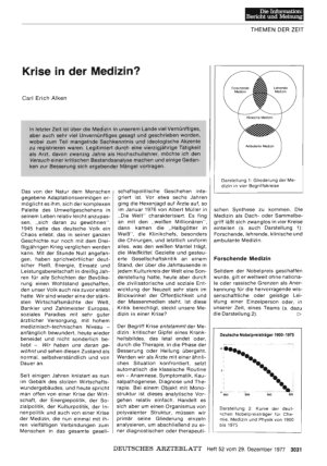 Vorschauseite 1: Krise in der Medizin?