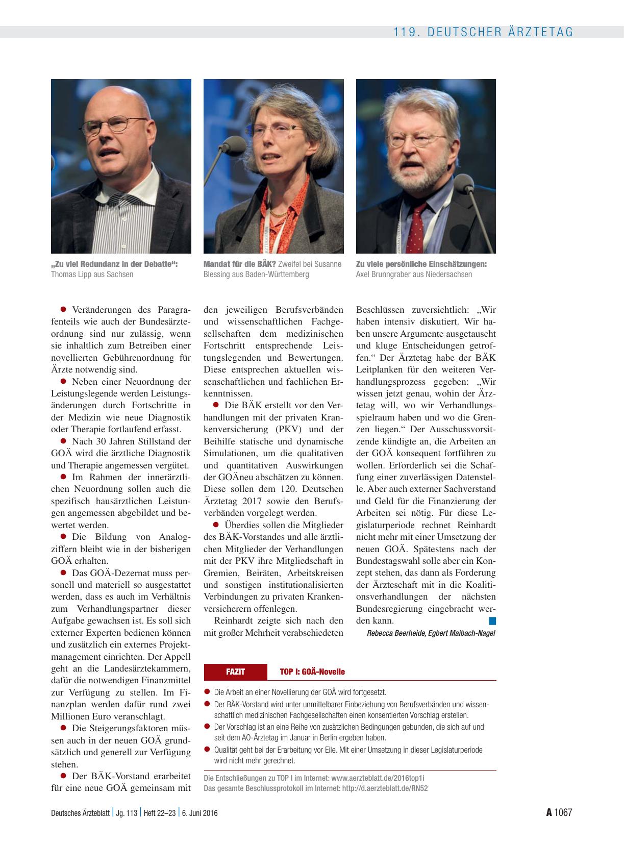 Vorschauseite 3: Gebührenordnung für Ärzte: Neustart für die Novelle