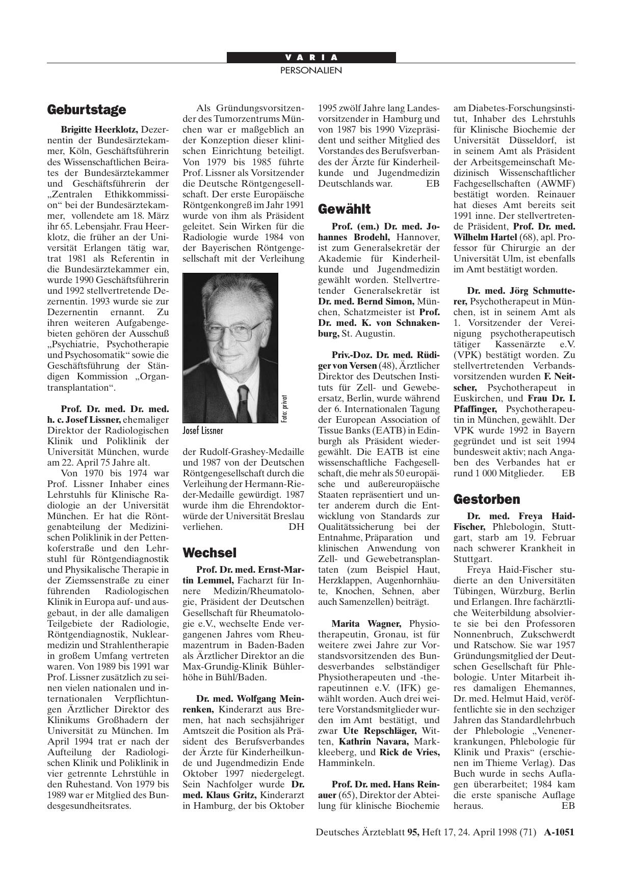 Vorschauseite 1: Geburtstage