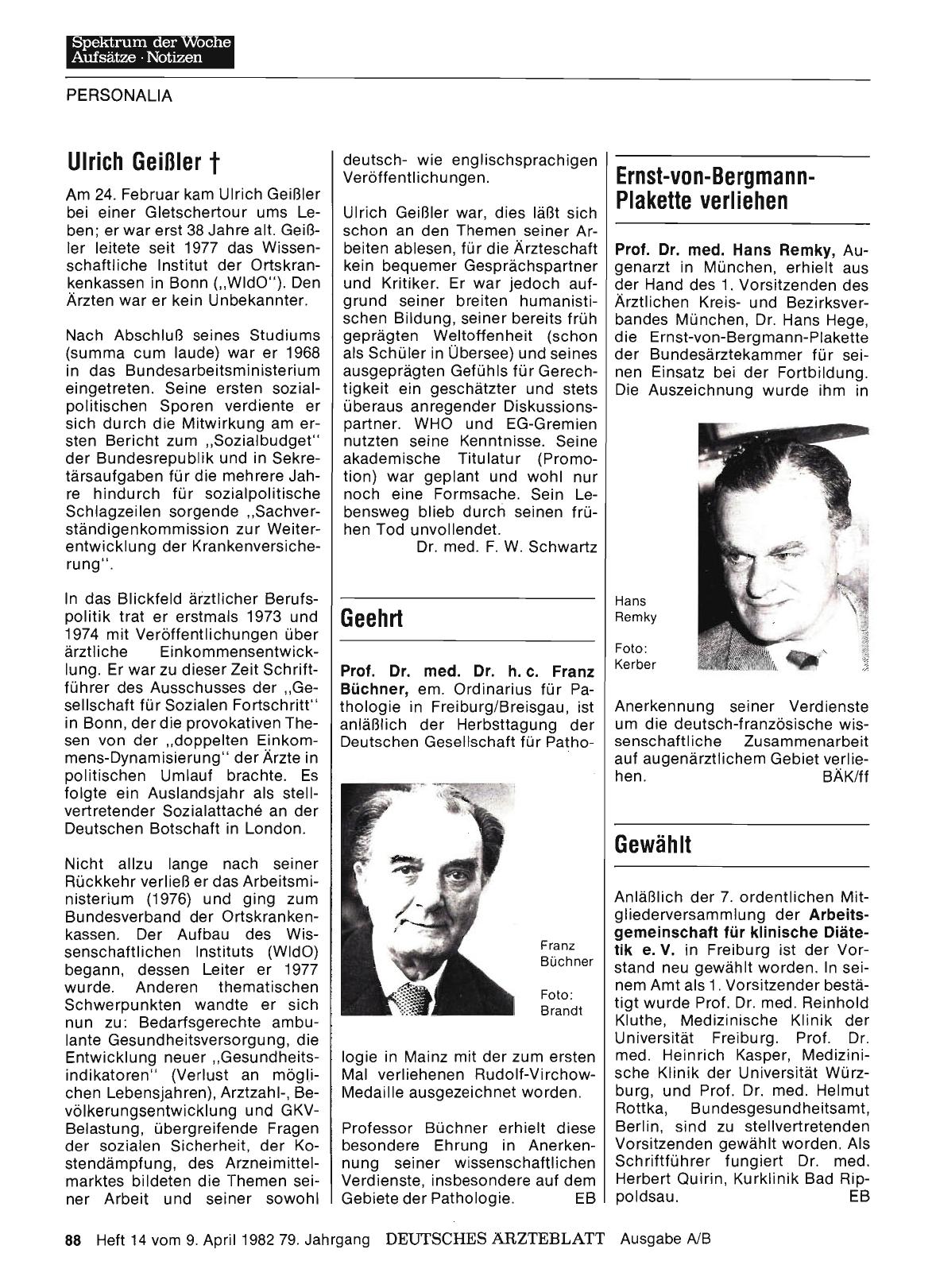 Vorschauseite 1: Ulrich Geißler ��†