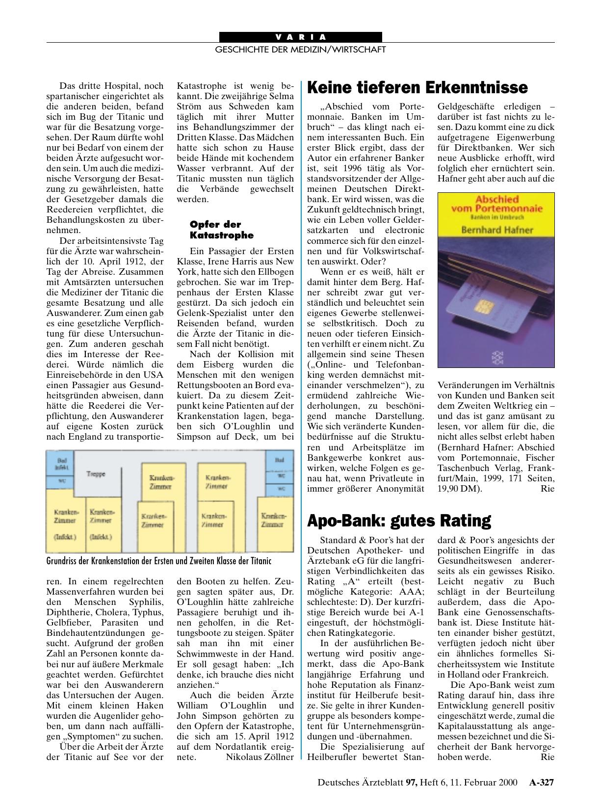 Vorschauseite 1: Apo-Bank: gutes Rating