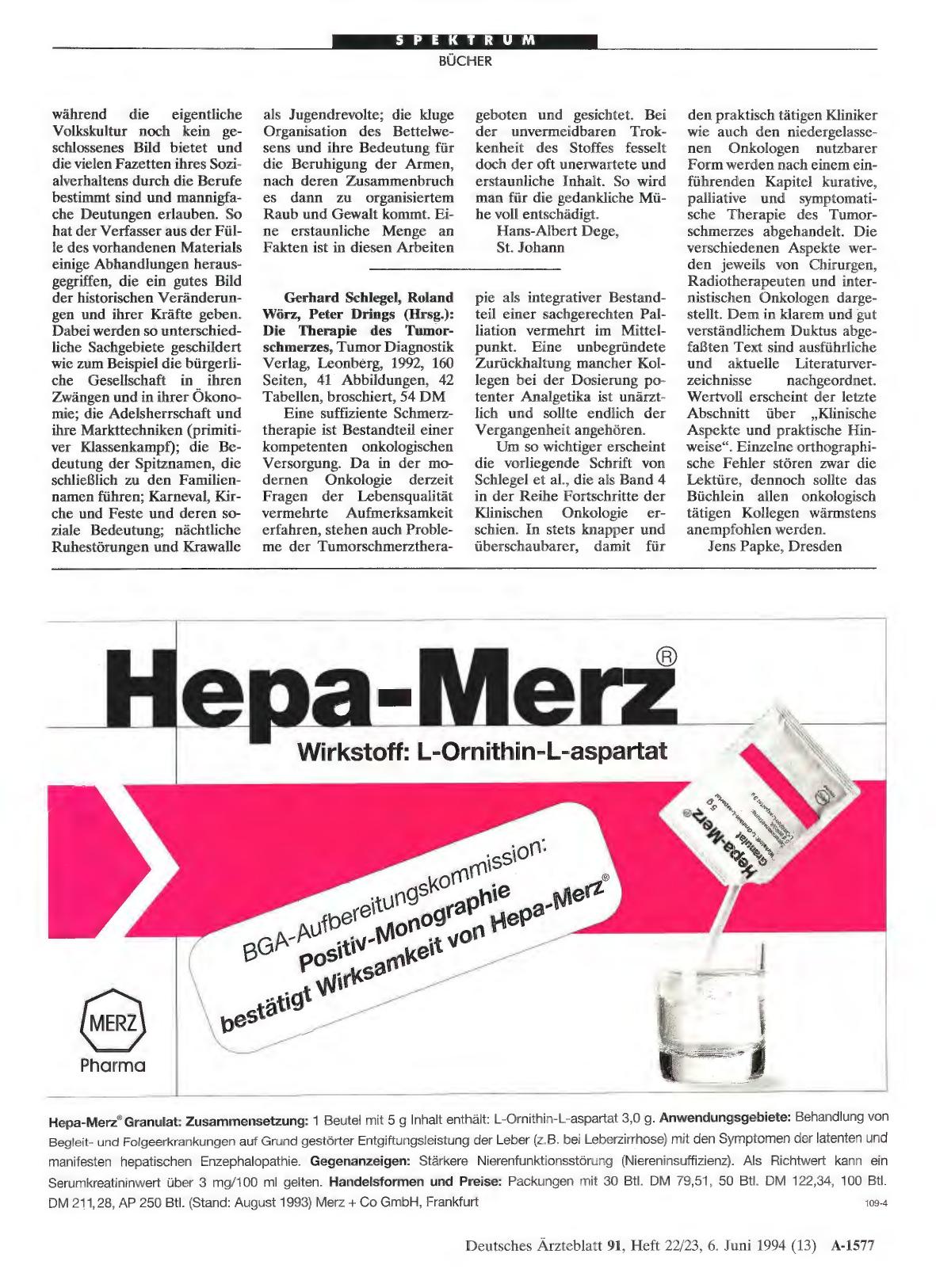 Vorschauseite 1: Gerhard Schlegel, Roland Wörz, Peter Drings (Hrsg. ): Die Therapie des Tumorschmerzes