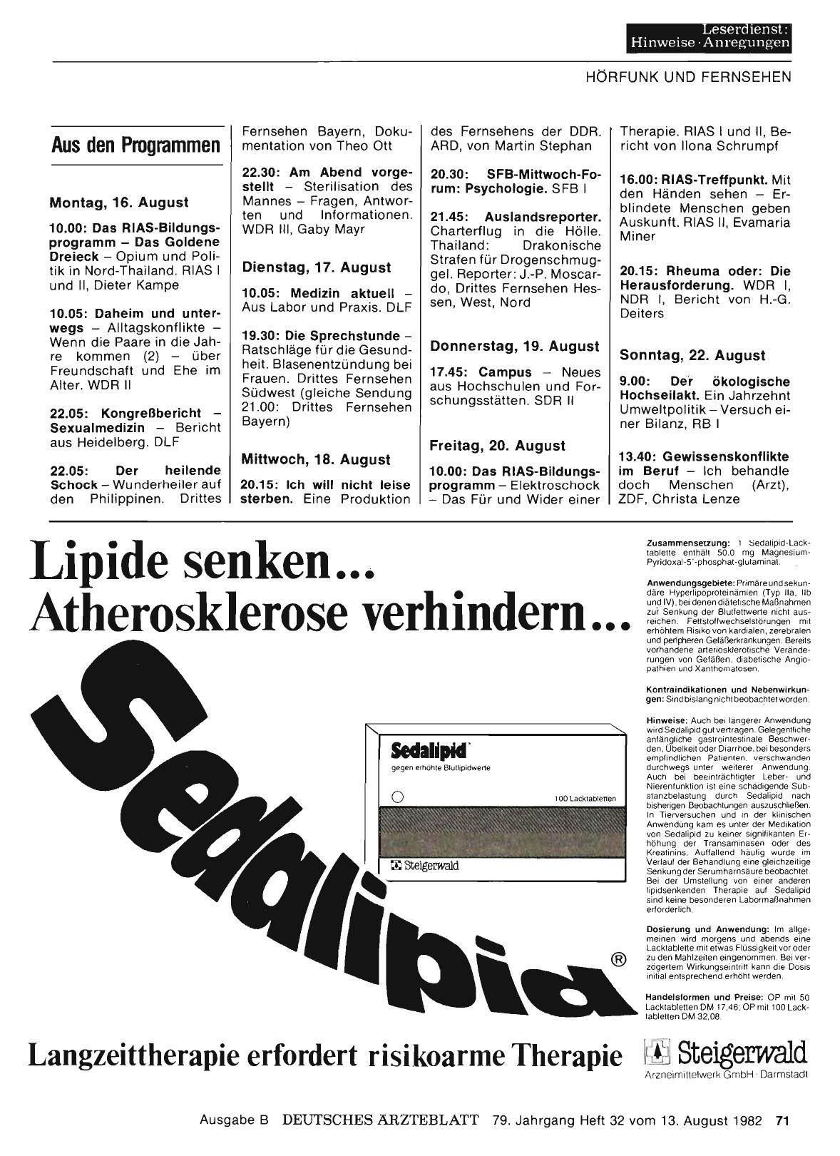 Vorschauseite 1: Aus den Programmen