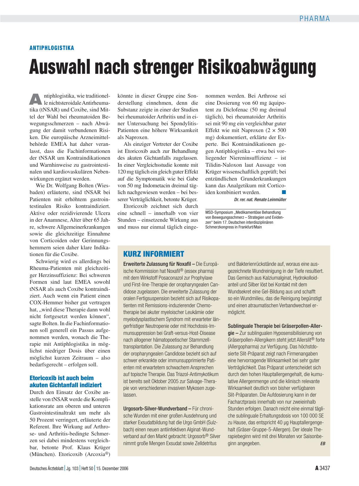 Vorschauseite 1: KURZ INFORMIERT