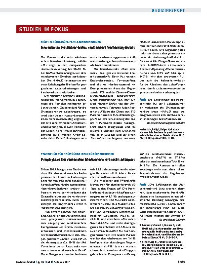 Vorschauseite 1: Prävention von Tropischen Infektionskrankheiten: Prophylaxe bei reisenden Medizinern oft nicht adäquat