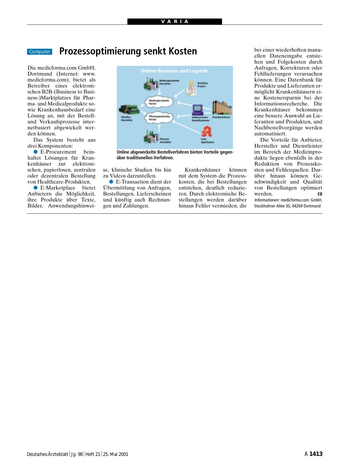 Vorschauseite 1: Prozessoptimierung senkt Kosten