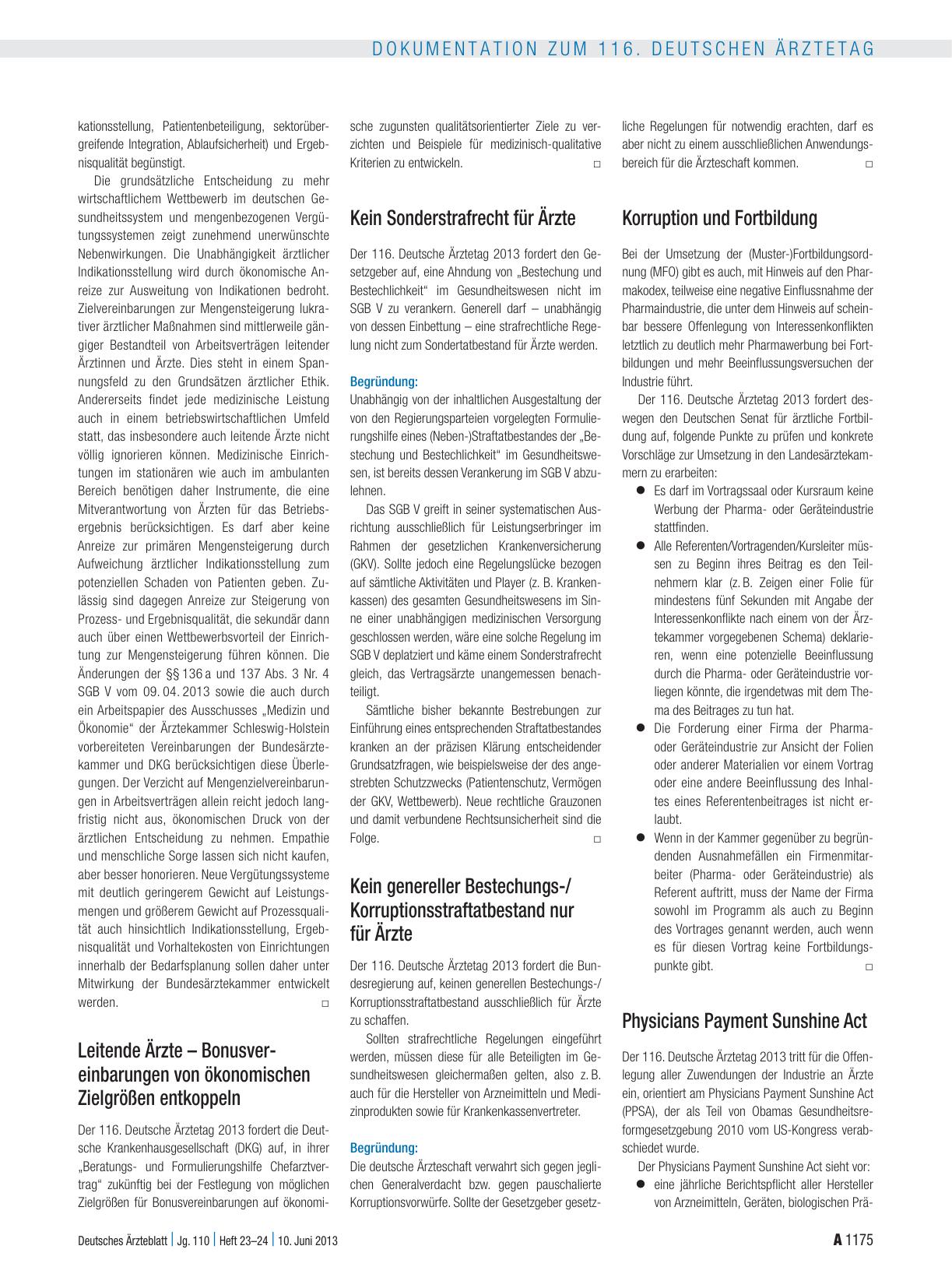 Vorschauseite 6: Entschliessungen zum Tagesordnungspunkt I: Gesundheits-, Sozialund ärztliche Berufspolitik
