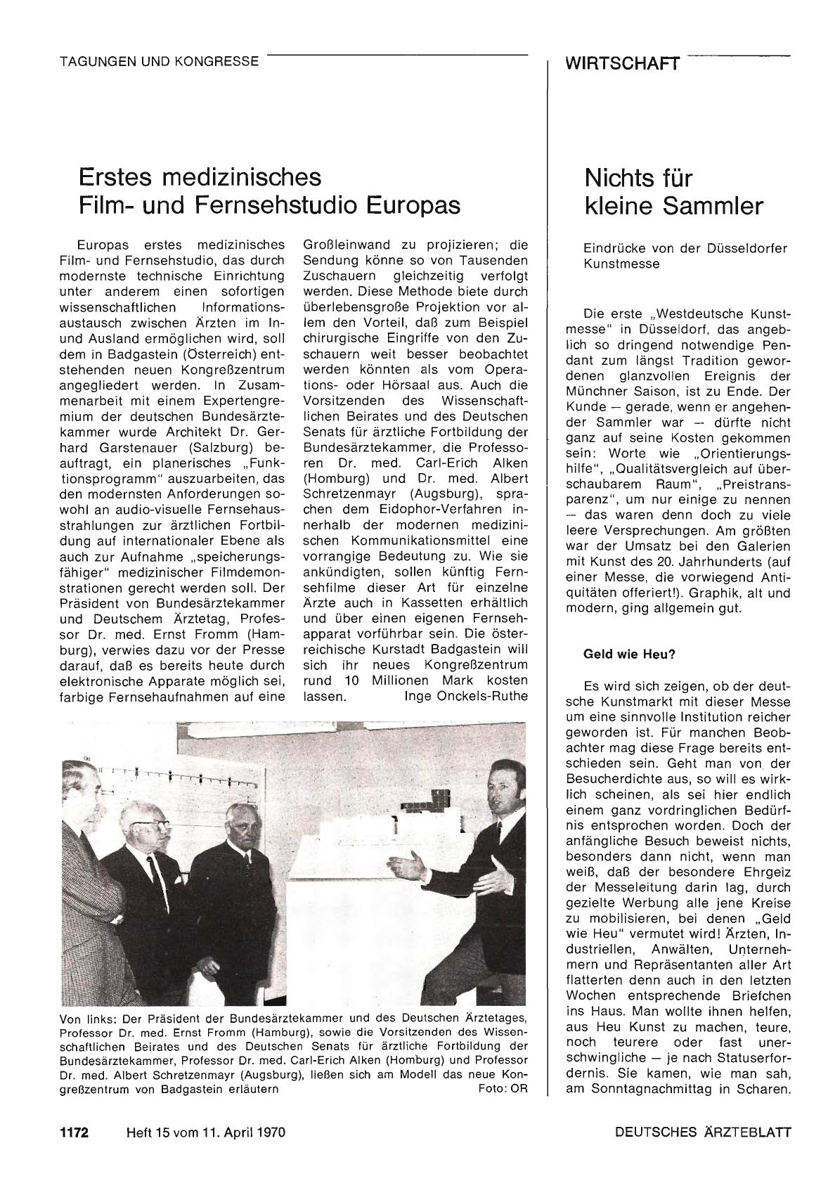 Vorschauseite 1: Erstes medizinisches Filmund Fernsehstudio Europas