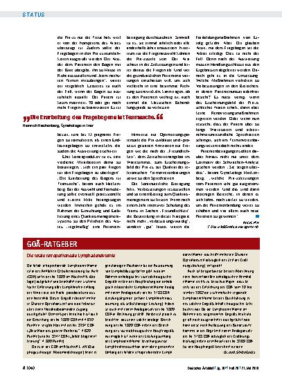 Vorschauseite 1: Die totale retroperitoneale Lymphadenektomie