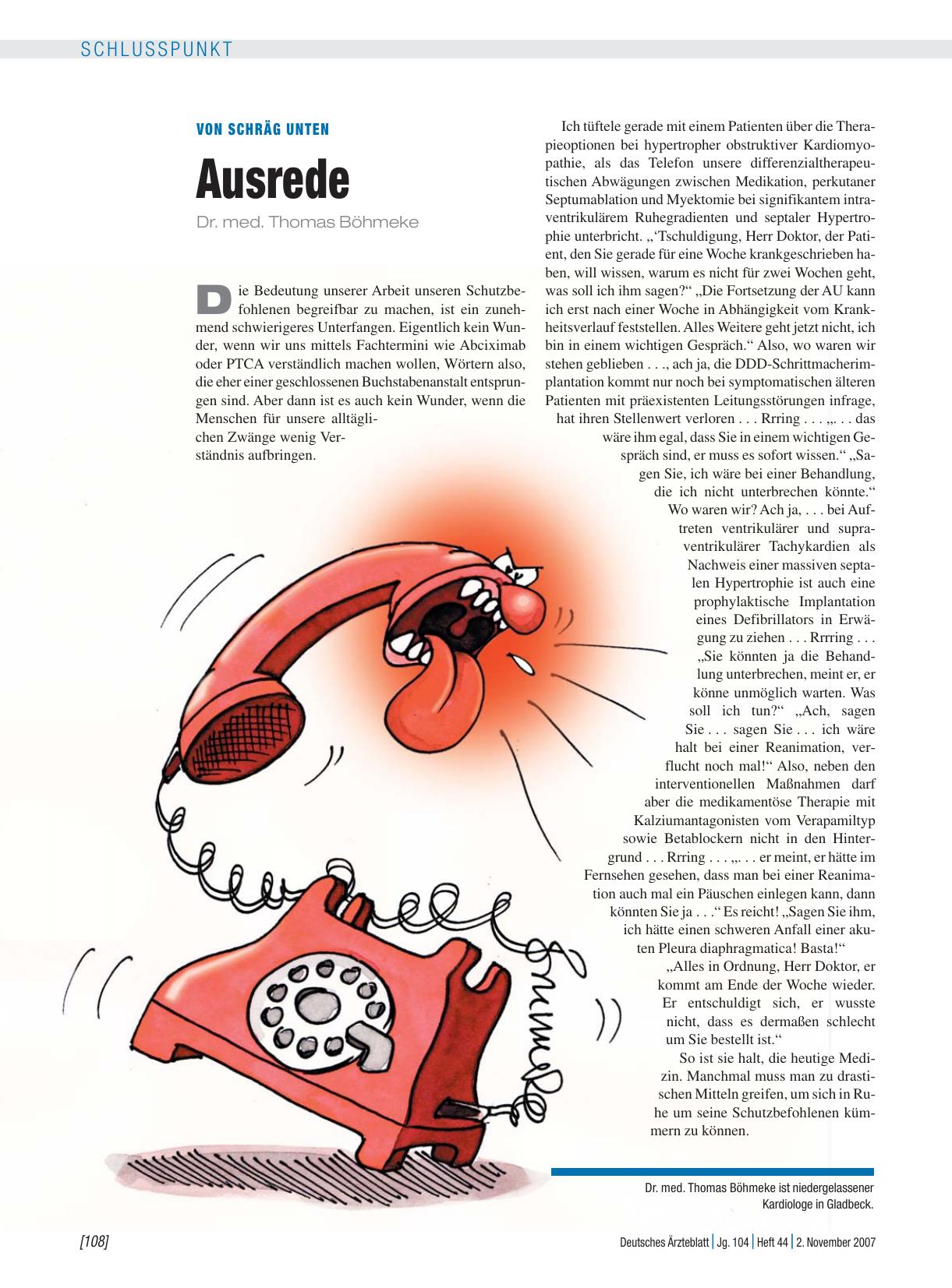 Vorschauseite 1: Von schräg unten: Ausrede