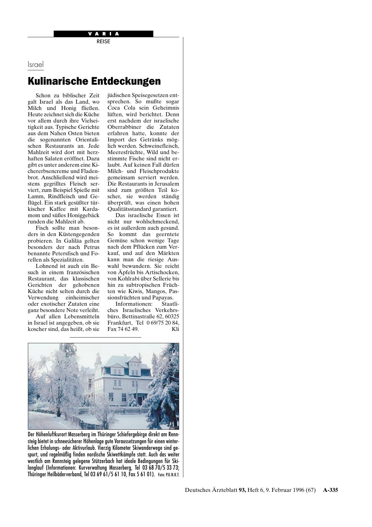 Vorschauseite 1: Höhenluftkurort Masserberg im Thüringer Schiefergebirge