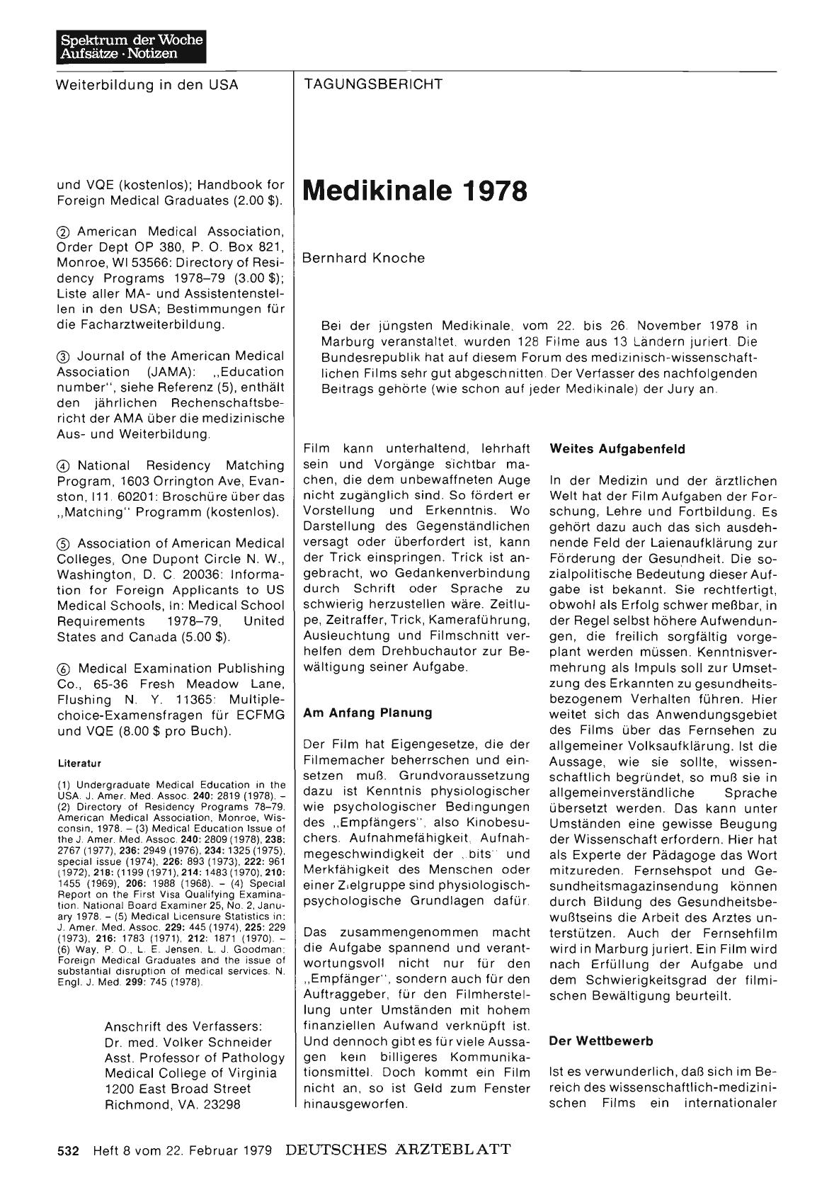 Vorschauseite 1: Medikinale 1978