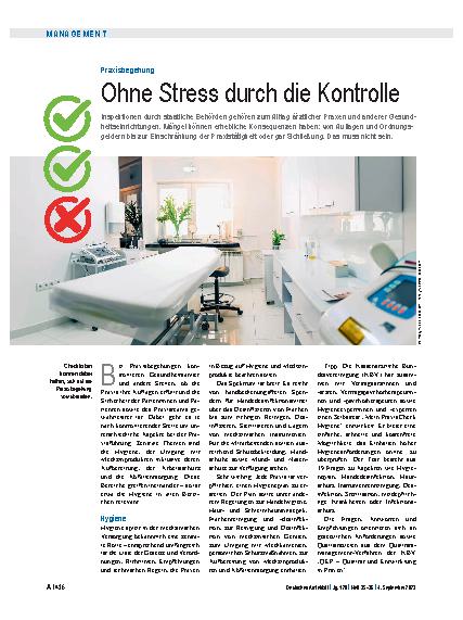 Vorschauseite 1: Praxisbegehung: Ohne Stress durch die Kontrolle