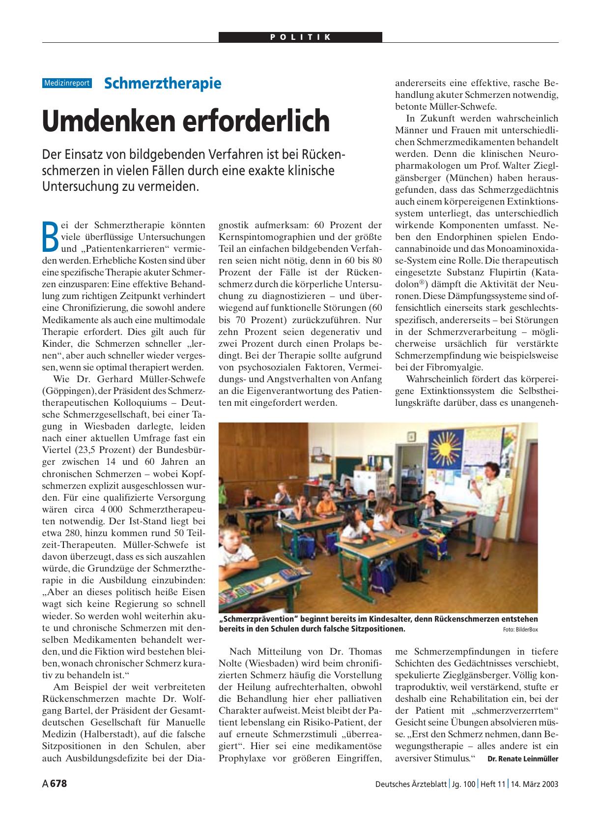 Vorschauseite 1: Schmerztherapie: Umdenken erforderlich