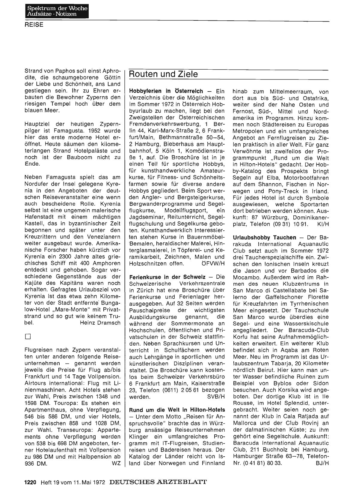 Vorschauseite 1: Routen und Ziele