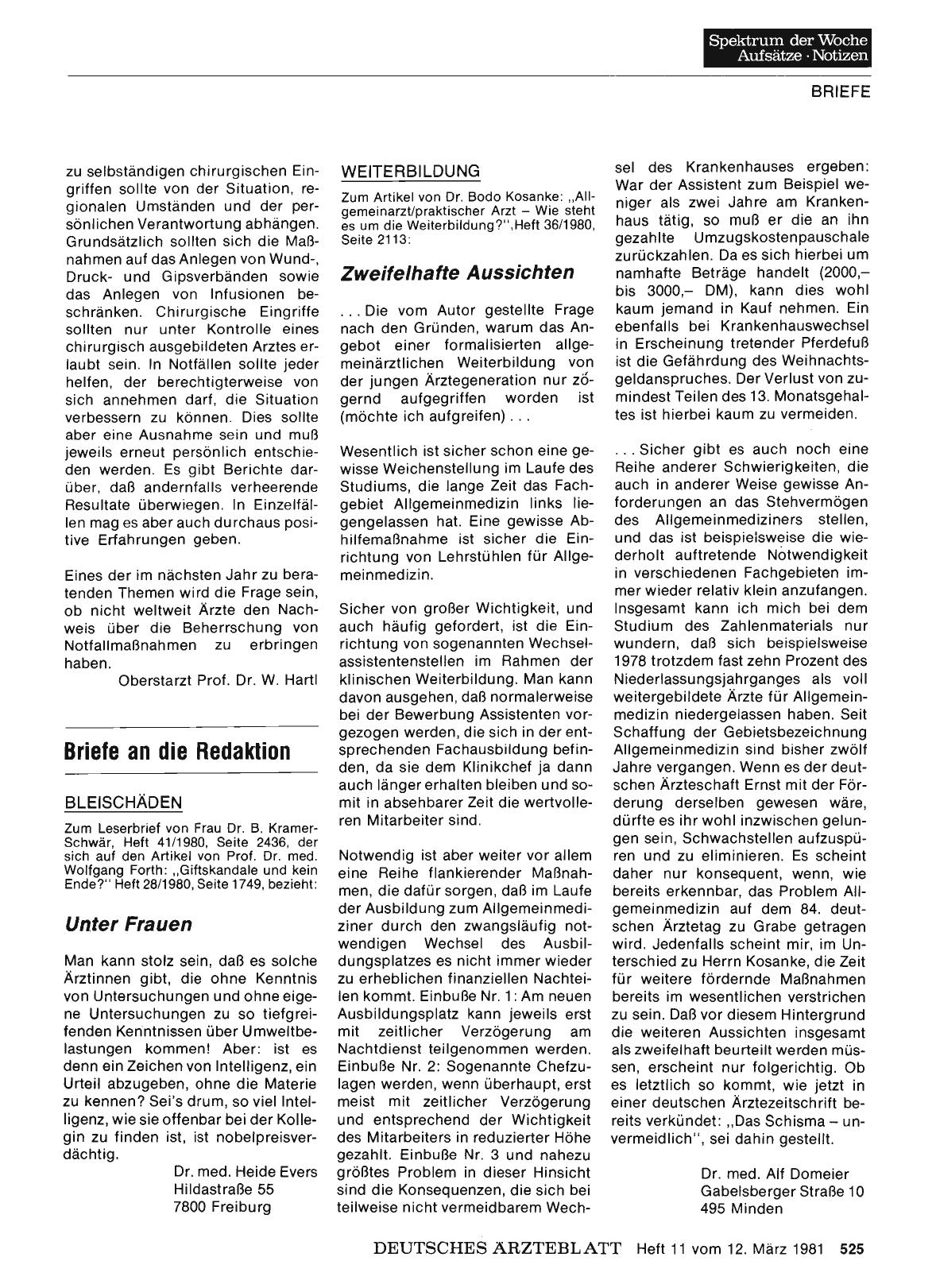 Vorschauseite 1: BLEISCHÄDEN: Unter Frauen