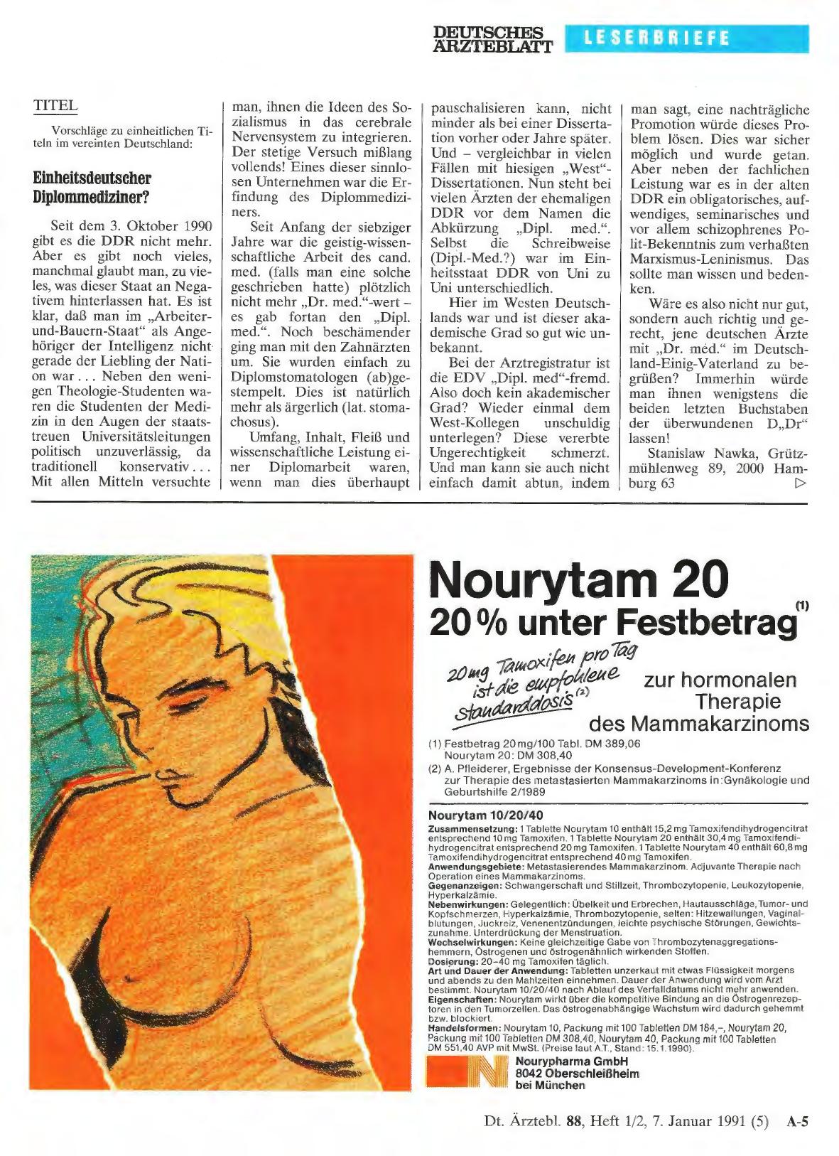 Vorschauseite 1: TITEL: Einheitsdeutscher Diplommediziner?