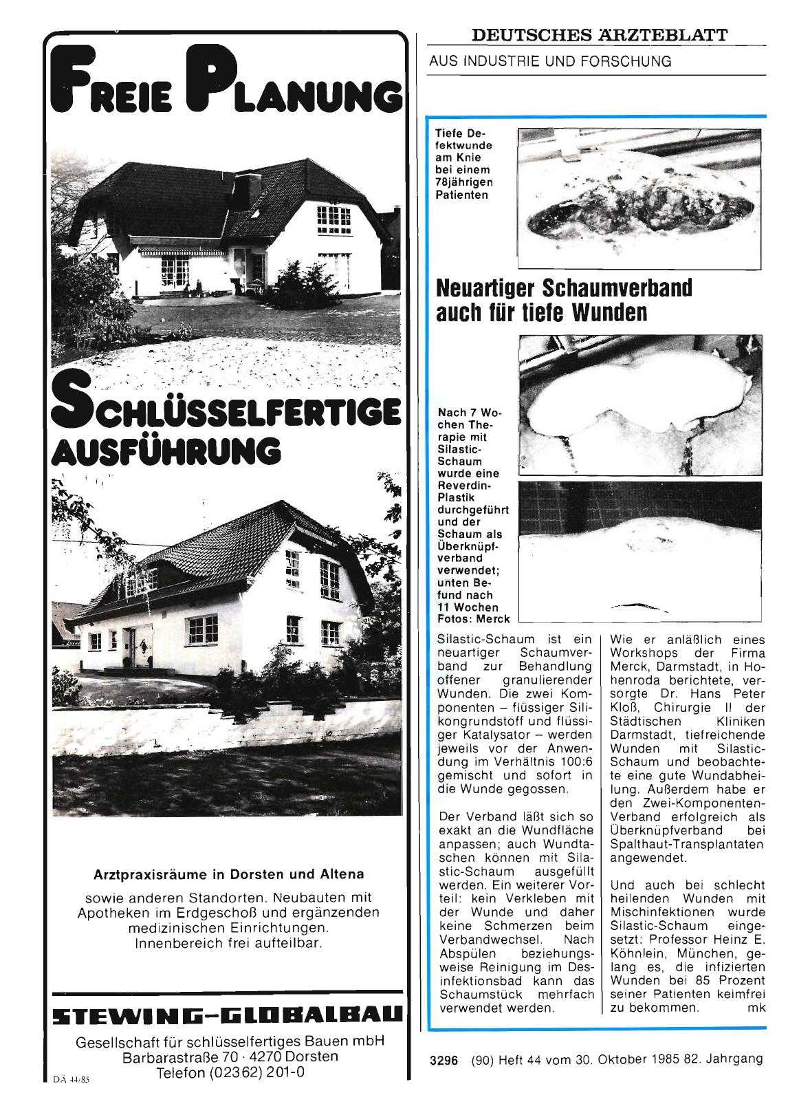 Vorschauseite 1: Neuartiger Schaumverband auch für tiefe Wunden