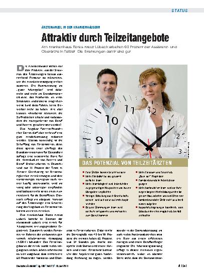 Vorschauseite 1: Ärztemangel in den Krankenhäusern: Attraktiv durch Teilzeitangebote