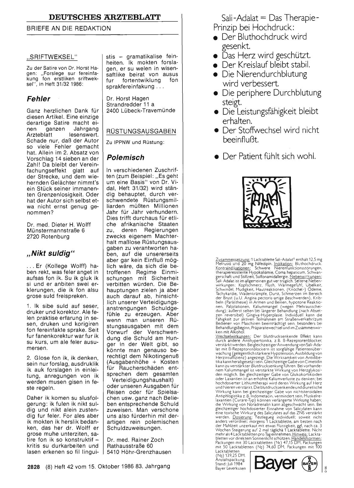 Vorschauseite 1: „SRIFTWEKSEL“: „Nikt suldig“