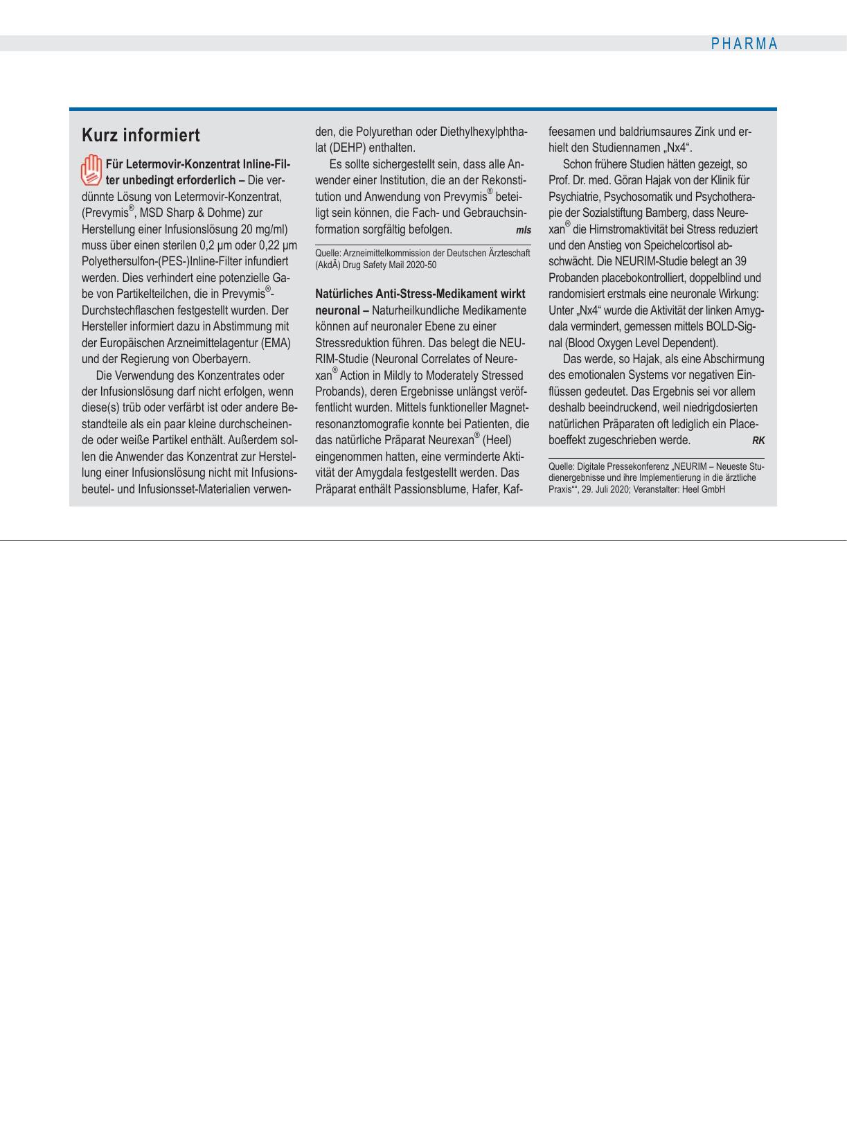 Vorschauseite 1: Kurz informiert