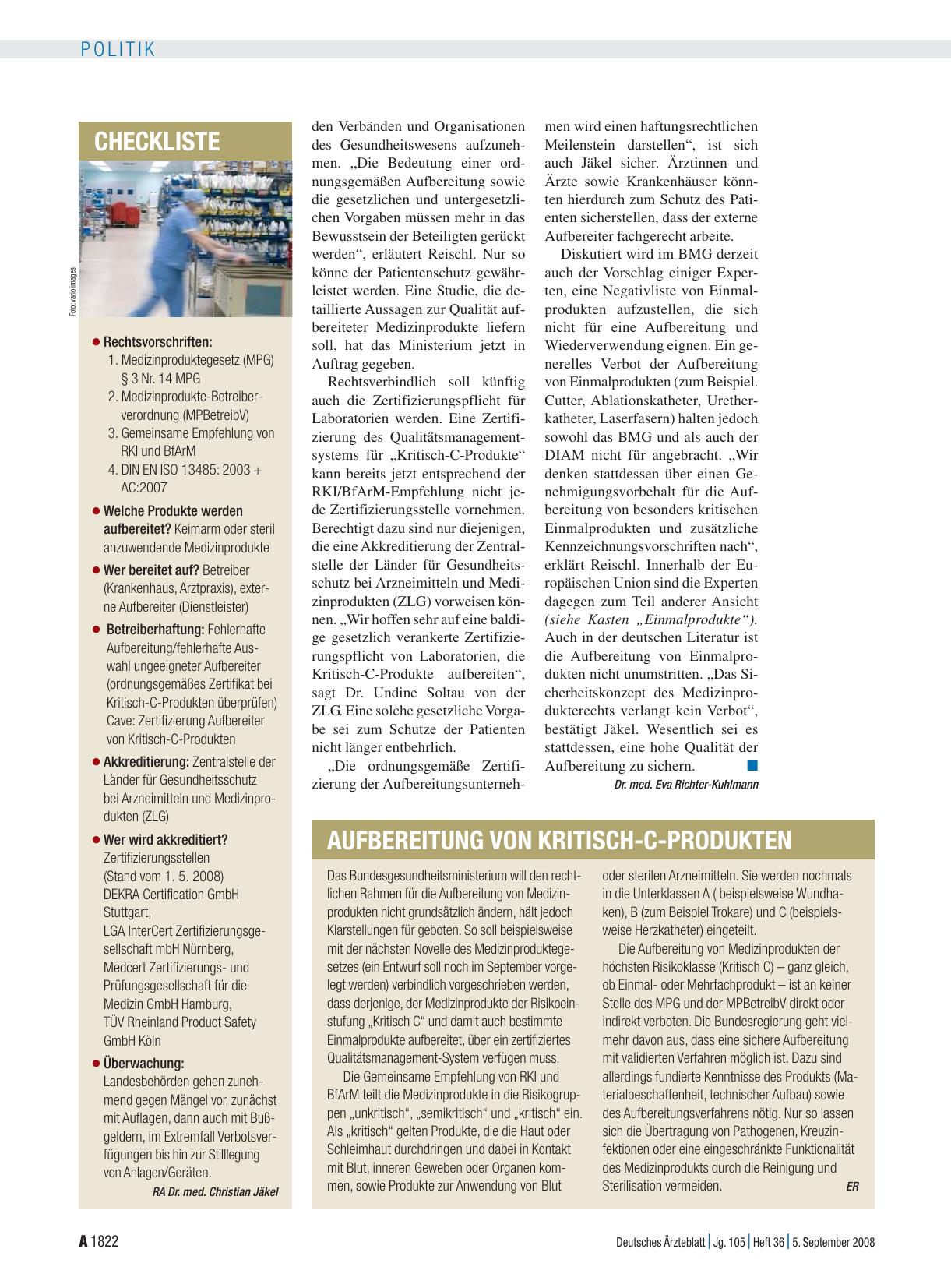 Vorschauseite 1: Aufbereitung von Kritisch-C-Produkten
