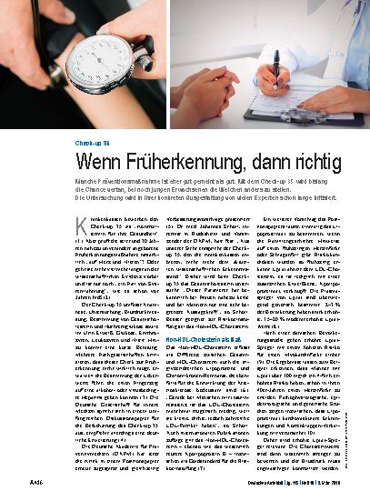 Vorschauseite 1: Check-up 35: Wenn Früherkennung, dann richtig