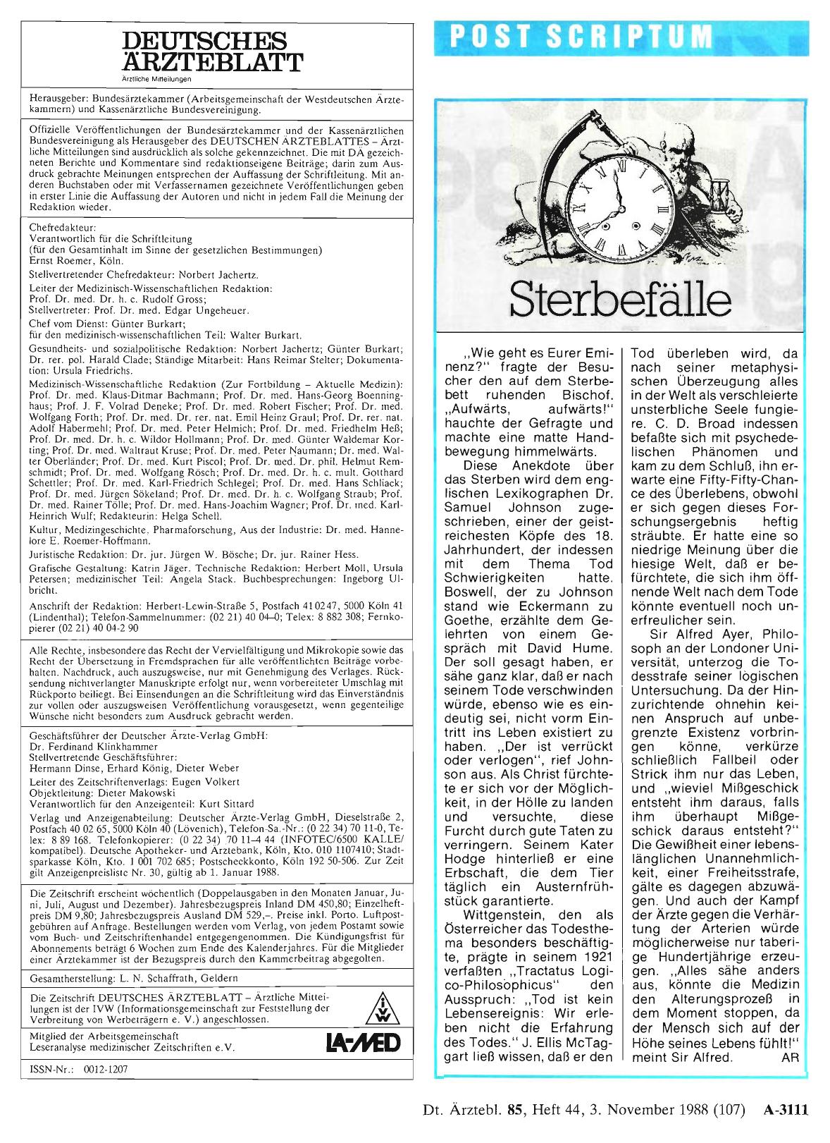 Vorschauseite 1: Sterbefälle